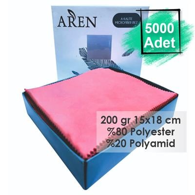 Baskısız 5000 Adet 200 gr %80 Polyester %20 Polyamid, 15x18 cm Mikrofiber Gözlük Temizleme Bezi
