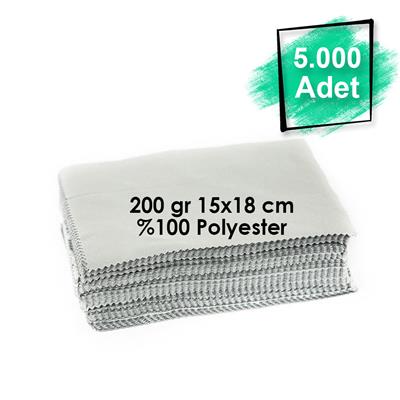 Baskısız Mikrofiber Gözlük Temizleme Bezi 5000 Adet 200 gr 15x18 cm %100 Polyester