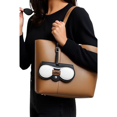 Charmi Model Siyah Beyaz Düz Desen Gözlük Kılıfı Gözlük Çantası