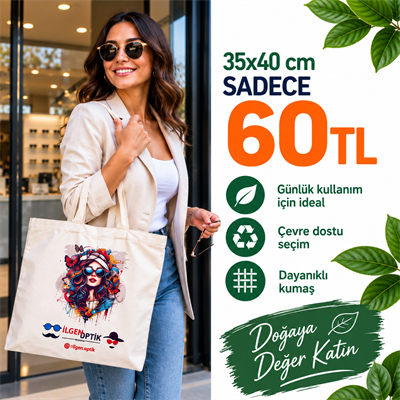 Doğa Dostu Düz Ham Bez Çanta 35X40 cm - Logonuza ve Markanıza Özel Baskılı