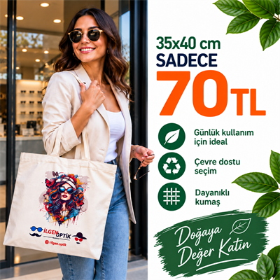 Doğa Dostu Düz Ham Bez Çanta 35X40 cm - Logonuza ve Markanıza Özel Baskılı