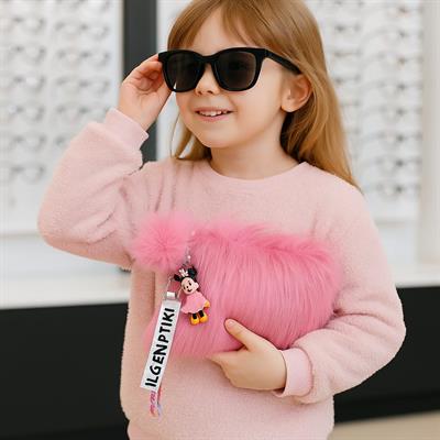 Kokosh Set, Koyu Pembe ve Açık Pembe Fermuarlı 2li Gözlük Çantası