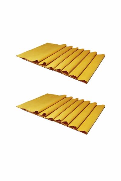 Lionel 10 Adet Microfiber Bez Ve 10 Adet Gözlük Temizleme Solüsyonu - Sarı