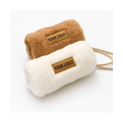 Pelüş Model Beyaz ve Bej Gözlük Çantası, Kılıfı - Markanıza ve Logonuza Özel Tasarım