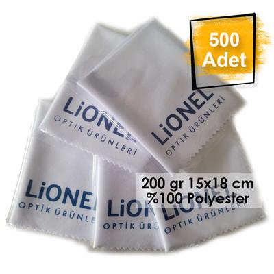 POŞETLİ BASKILI 500 ADET 15X18 CM %100 POLYESTER GÖZLÜK TEMİZLEME BEZİ