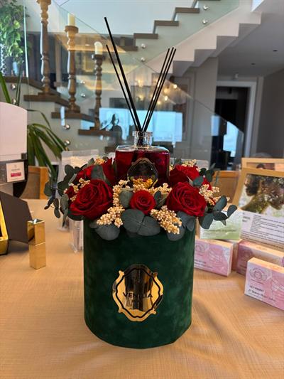 Dondurulmuş Solmayan Gül Tanzim Çiçek Bambu Çubuklu Oda Kokusu - 500 ml