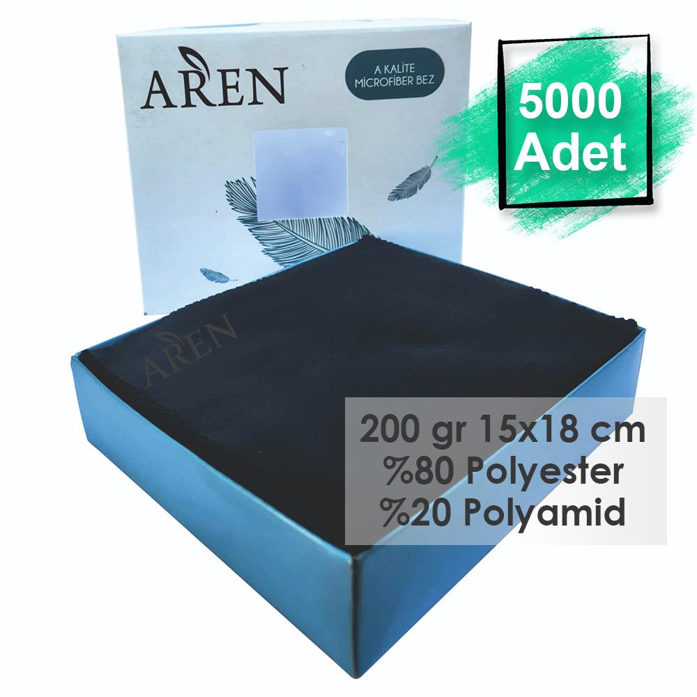 5000 Adet Tampon Baskılı Mikrofiber Gözlük Temizleme Bezi, 200 gr %80 Polyester %20 Polyamid 15x18 cm