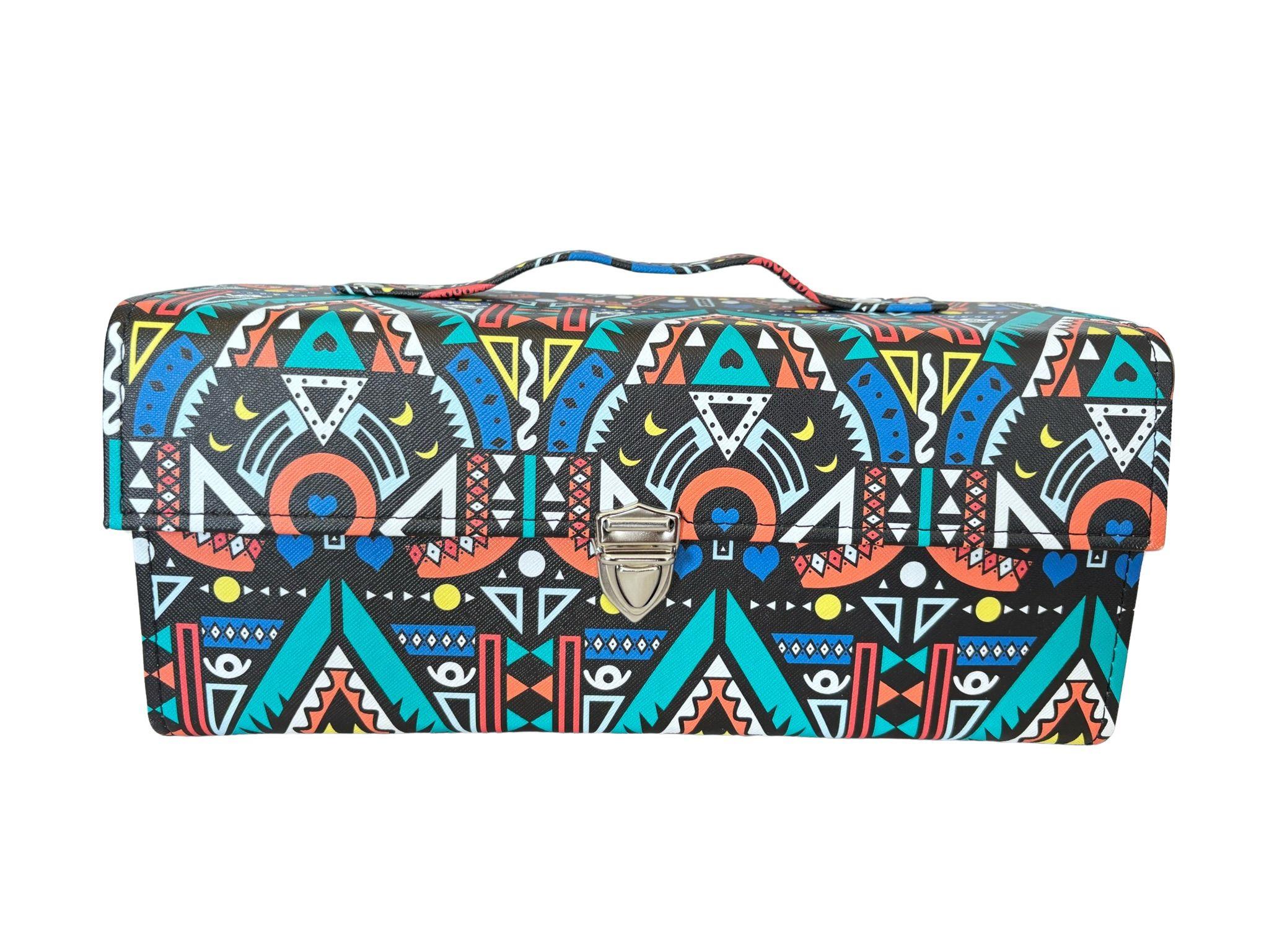 AFRICAN DESIGN GÖZLÜK AKSESUAR ÇANTASI, TAKI VE MÜCEVHER ÇANTASI, ÖZEL GÜNLERDE KULLANILABİLİR EL ÇANTASI