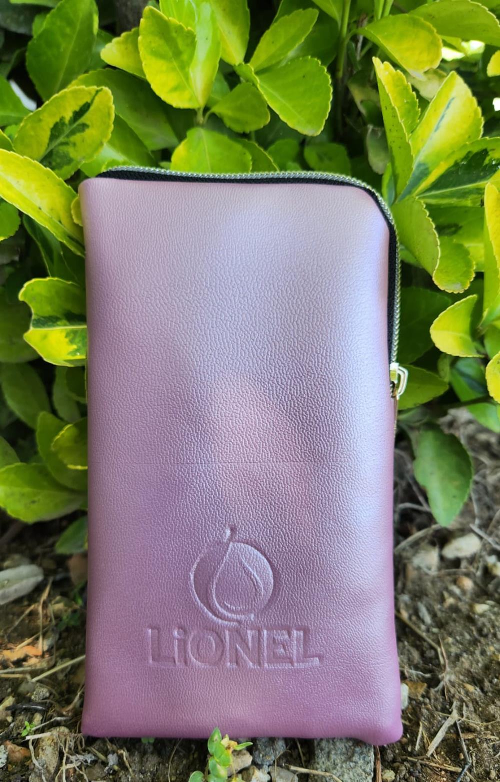 Parlak Pudra Pembe Gözlük Çantası