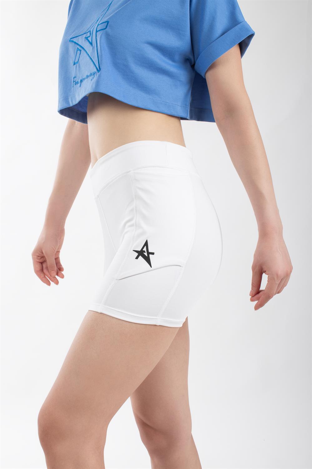 ED7785-01 Kalimera Dry-touch Short Legging Kısa Kadın Taytı Beyaz
