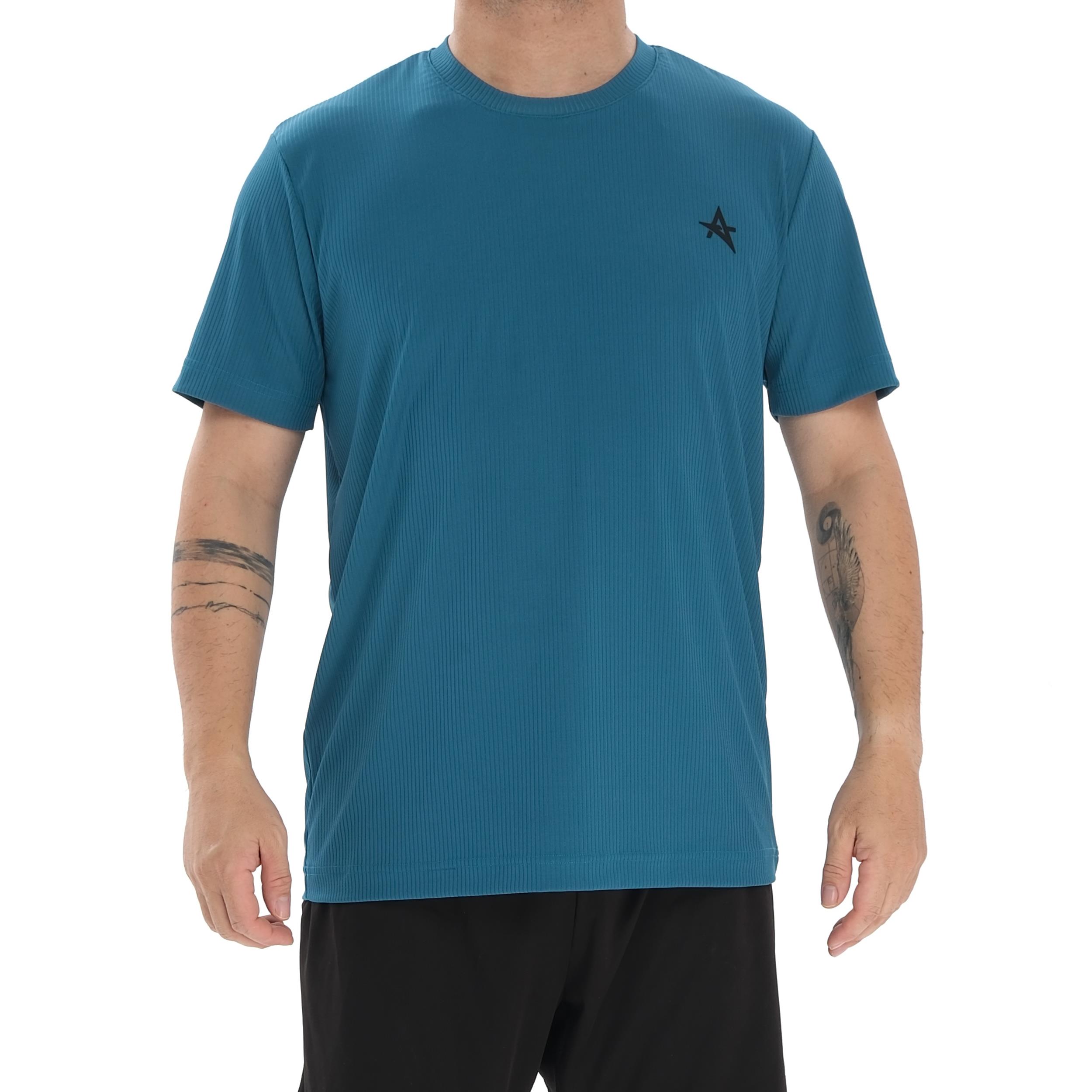 ED 2426 Veon Likralı Raporlu Erkek T-shirt Petrol