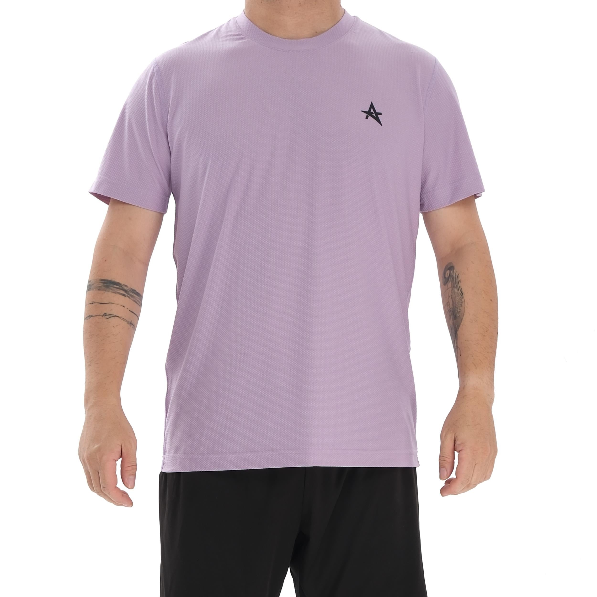 ED 2438-02 Justin Likralı Petek Erkek T-shirt Lila