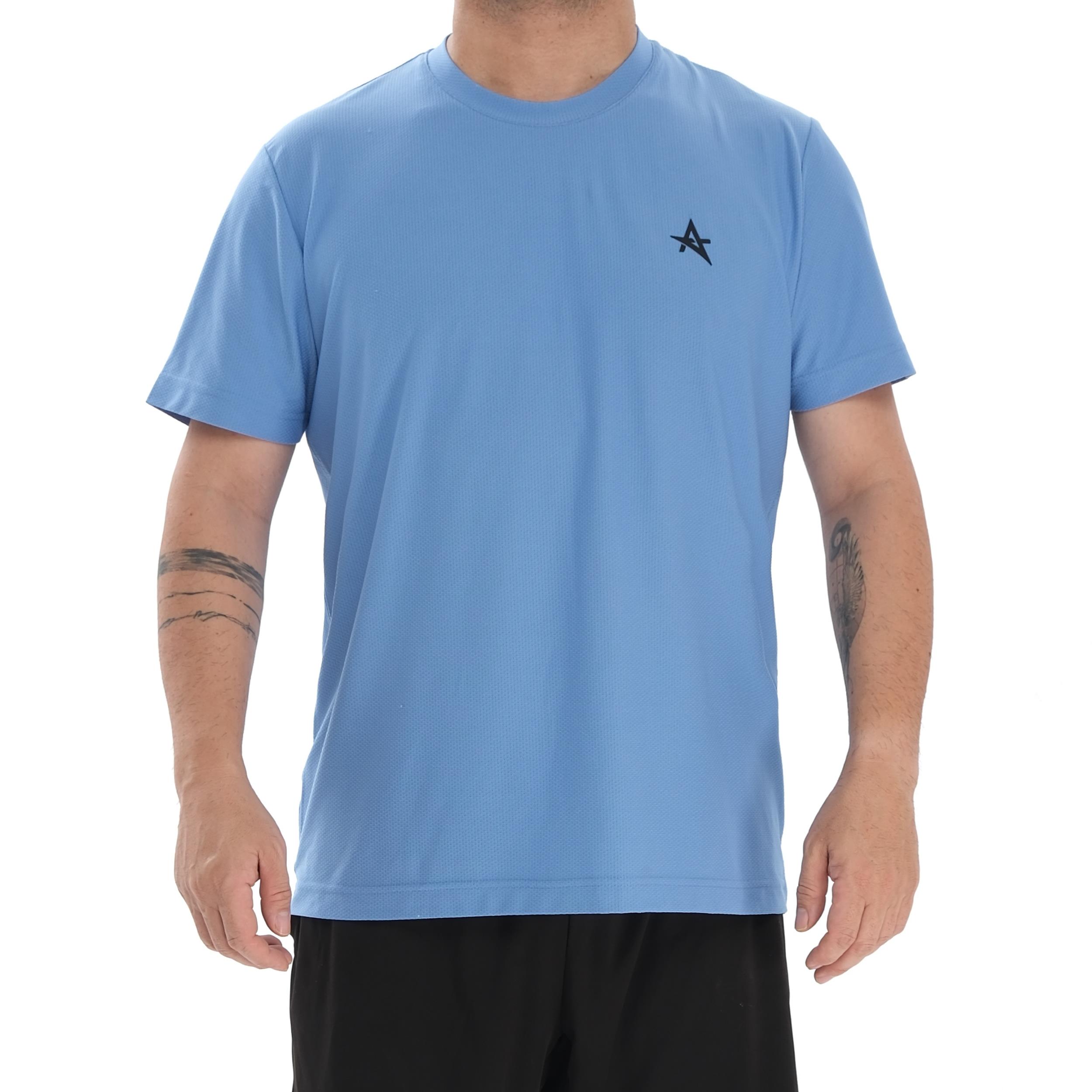 ED 2438-03 Justin Likralı Petek Erkek T-shirt Mavi
