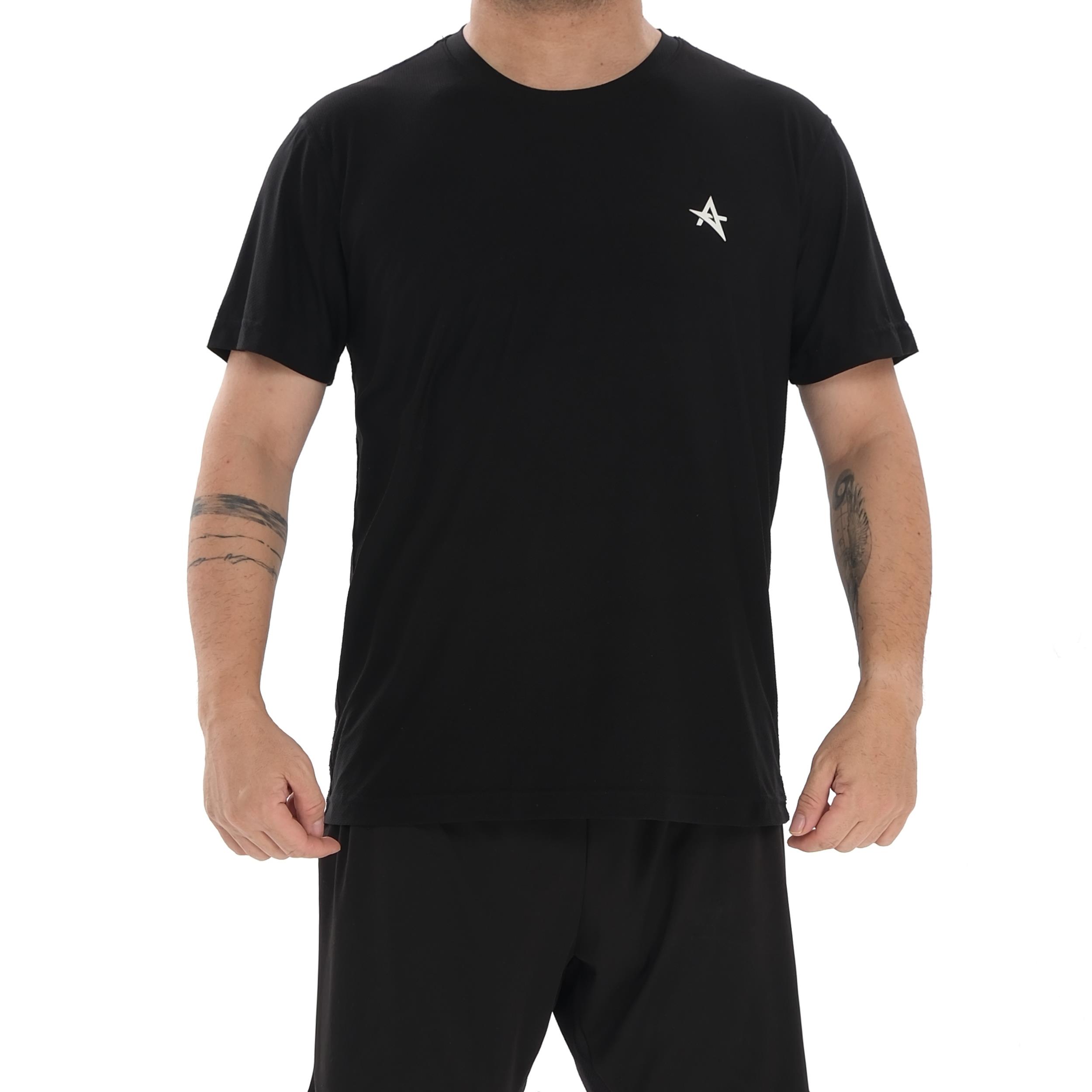 ED 2438-05 Justin Likralı Petek Erkek T-shirt Siyah