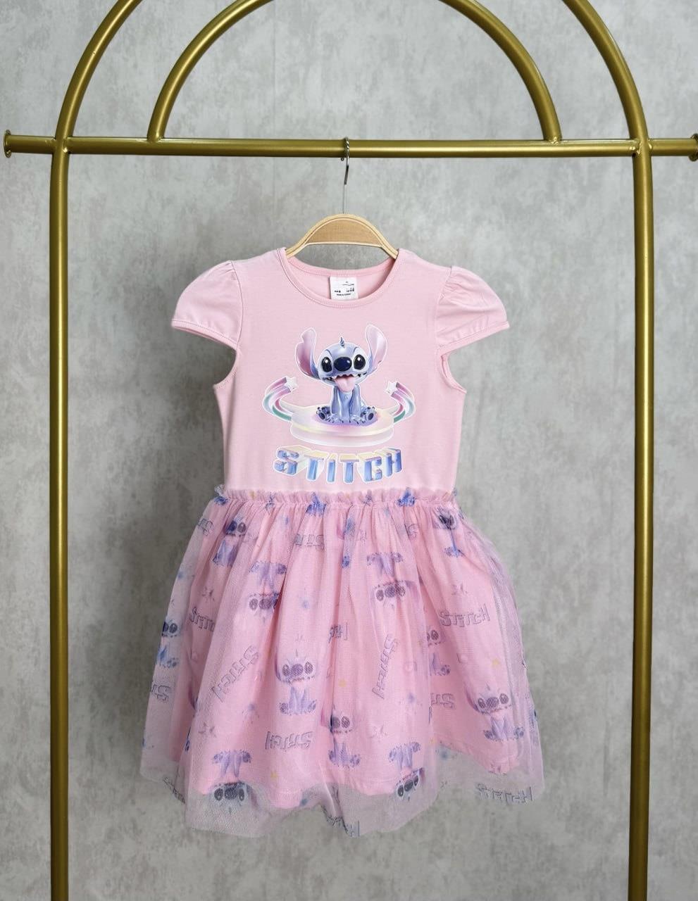 10032 Kids Stitch Tüllü Elbise 3-4/8 Yaş