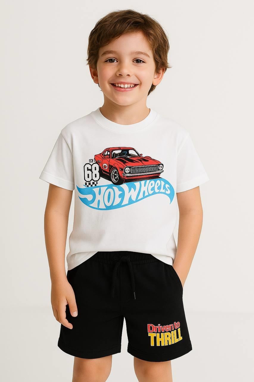 10205 Kids Hotwheels Baskılı Takım 3-4/9-10 Yaş