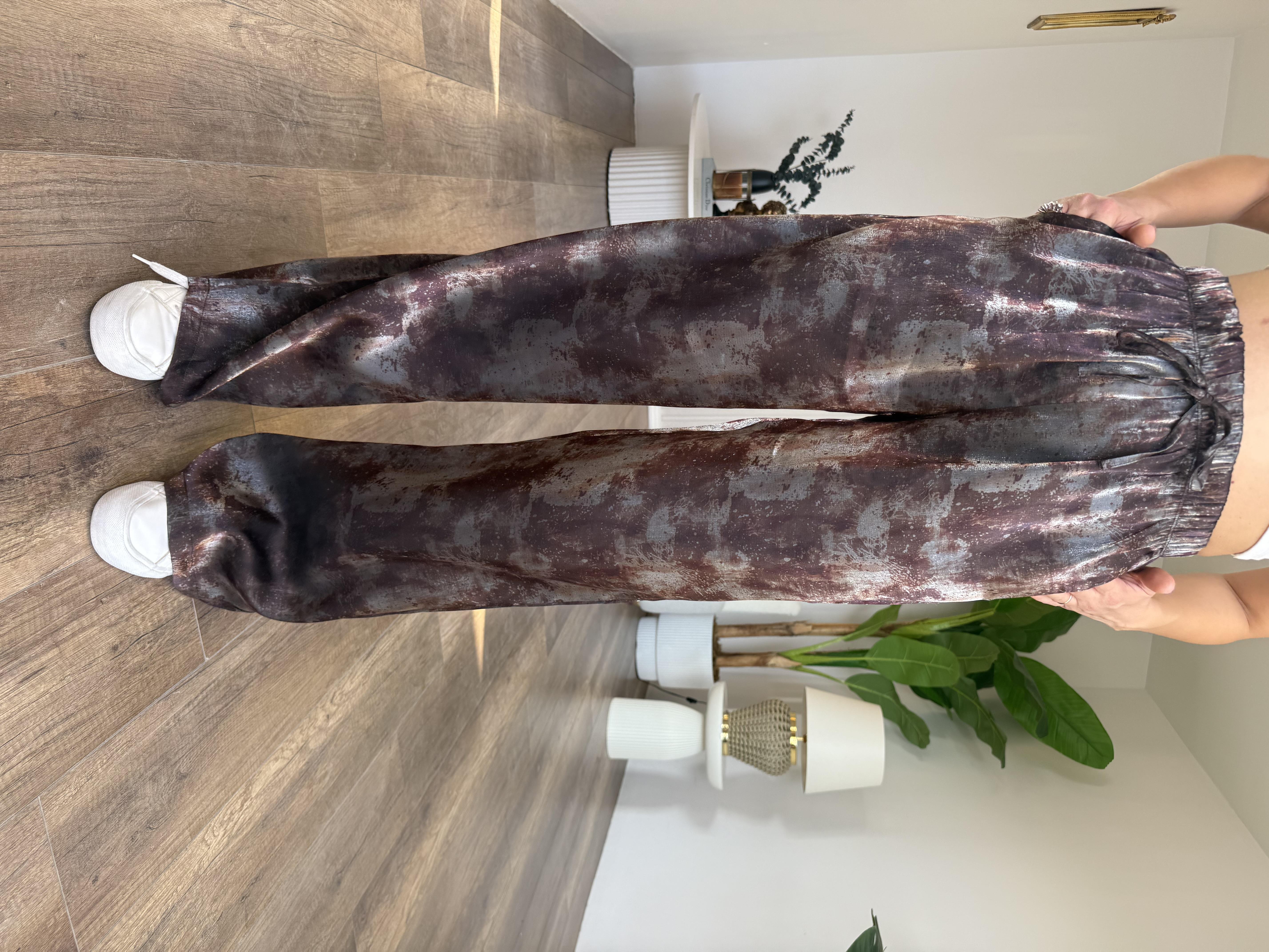 10926 Bstik Parlak Desen Pantolon