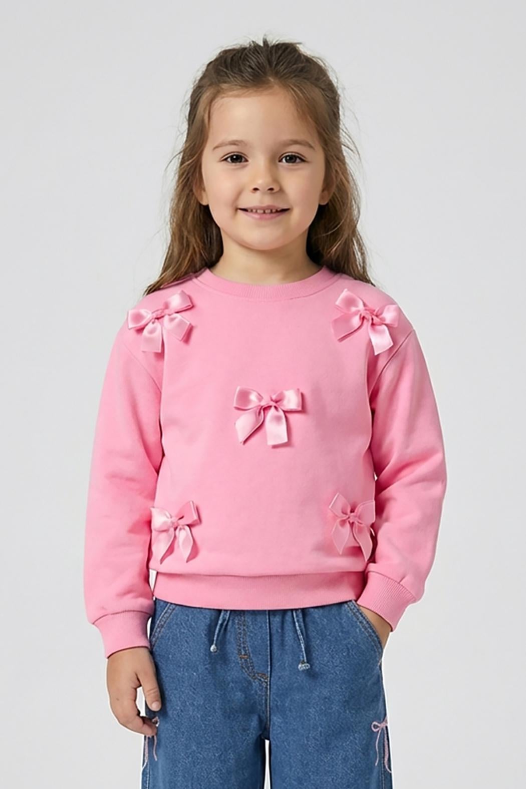 11077 Kids Fiyonk Detaylı Sweatshirt 1-2/6-7 Yaş