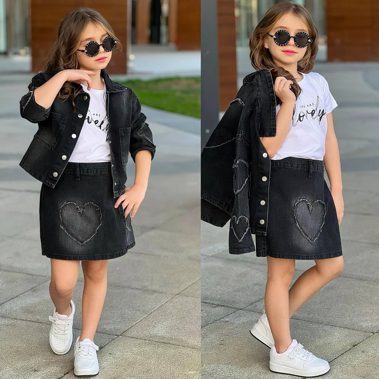 11474 Kids Kalpli Şort Etekli Takım 3-4/9-10 Yaş