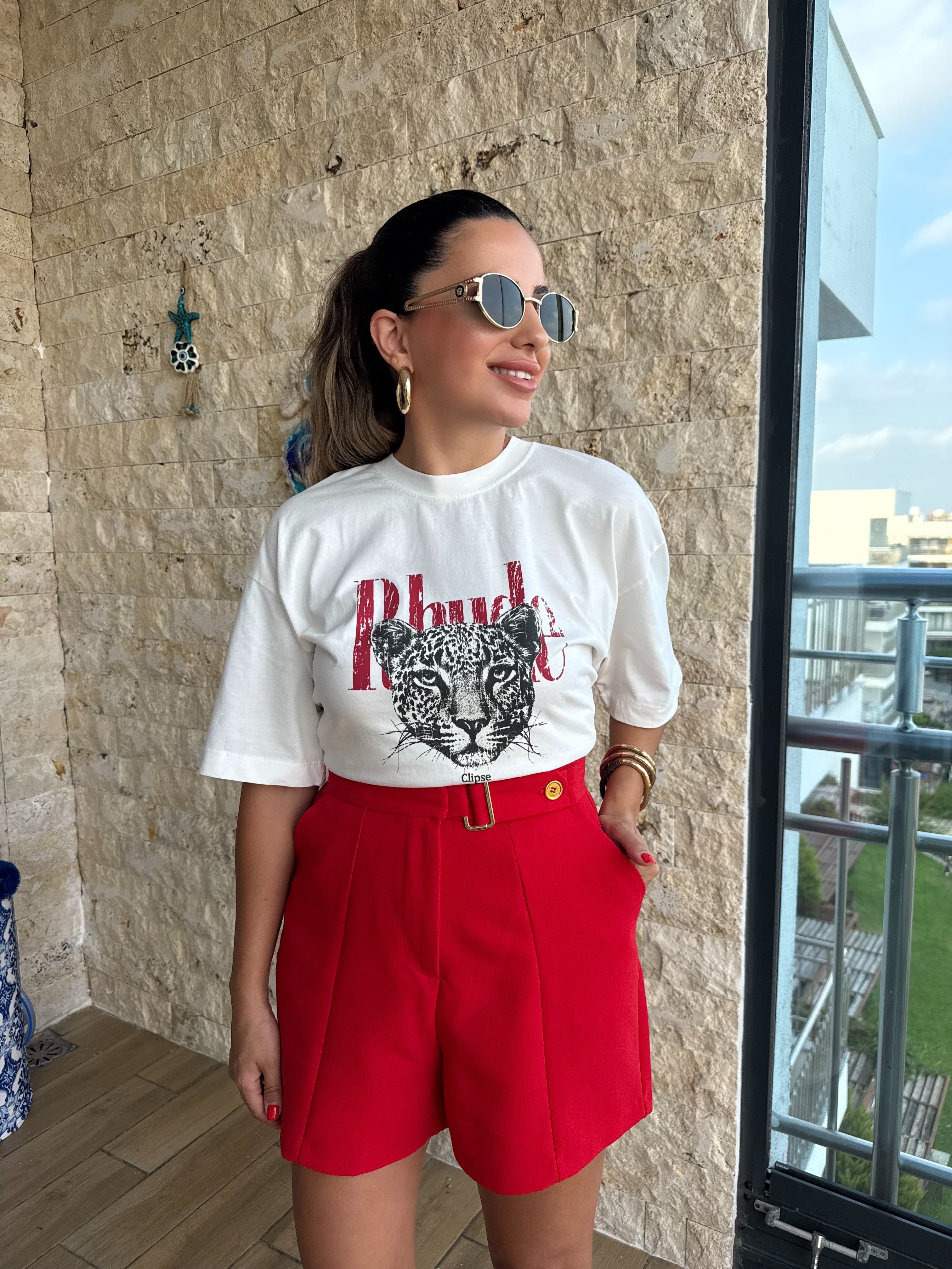 11994 Çita Baskılı Tshirt