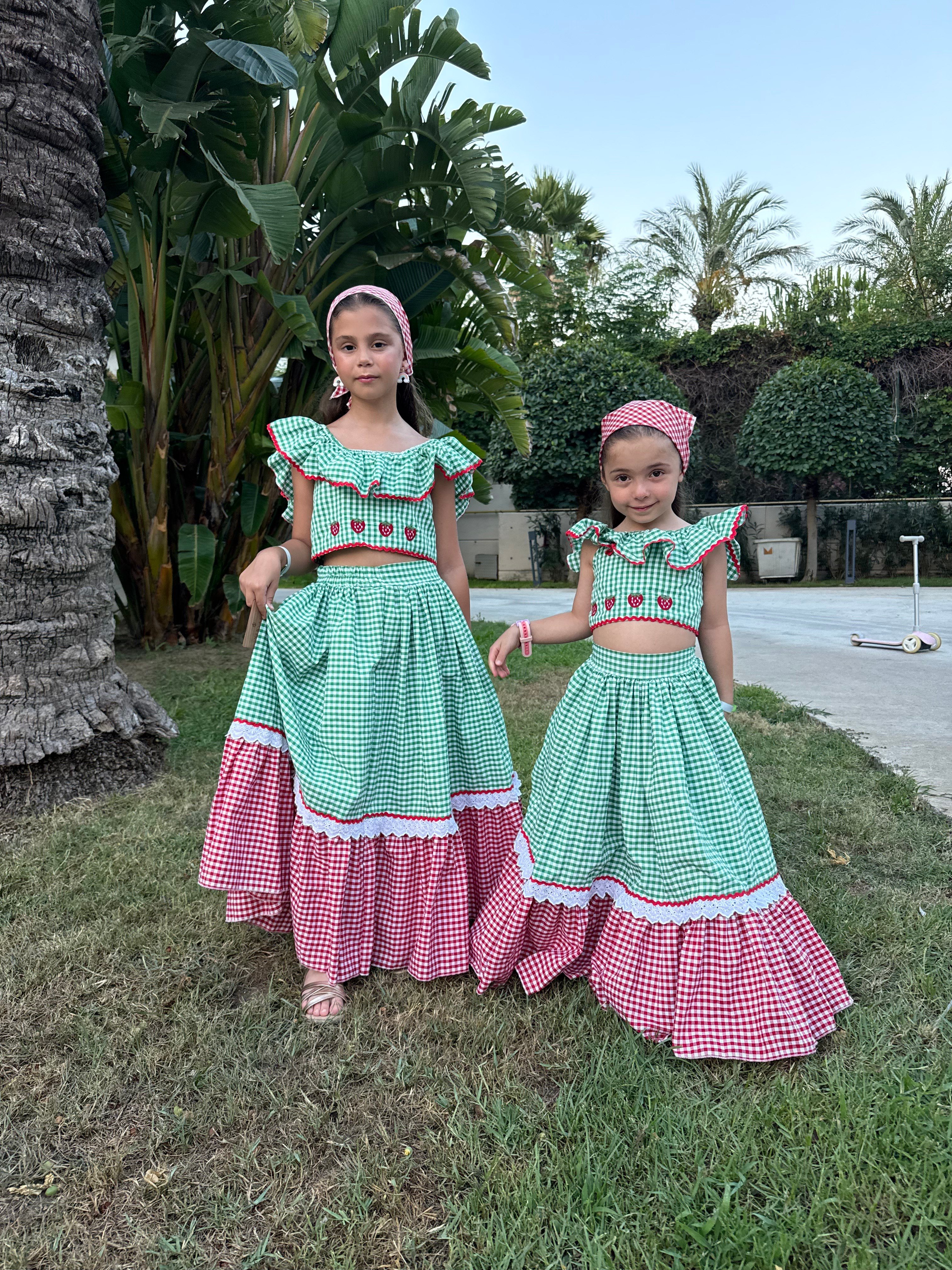 12049 Kids Bandanalı Ekose 3 Lü Takım 3-4/9-10 Yaş