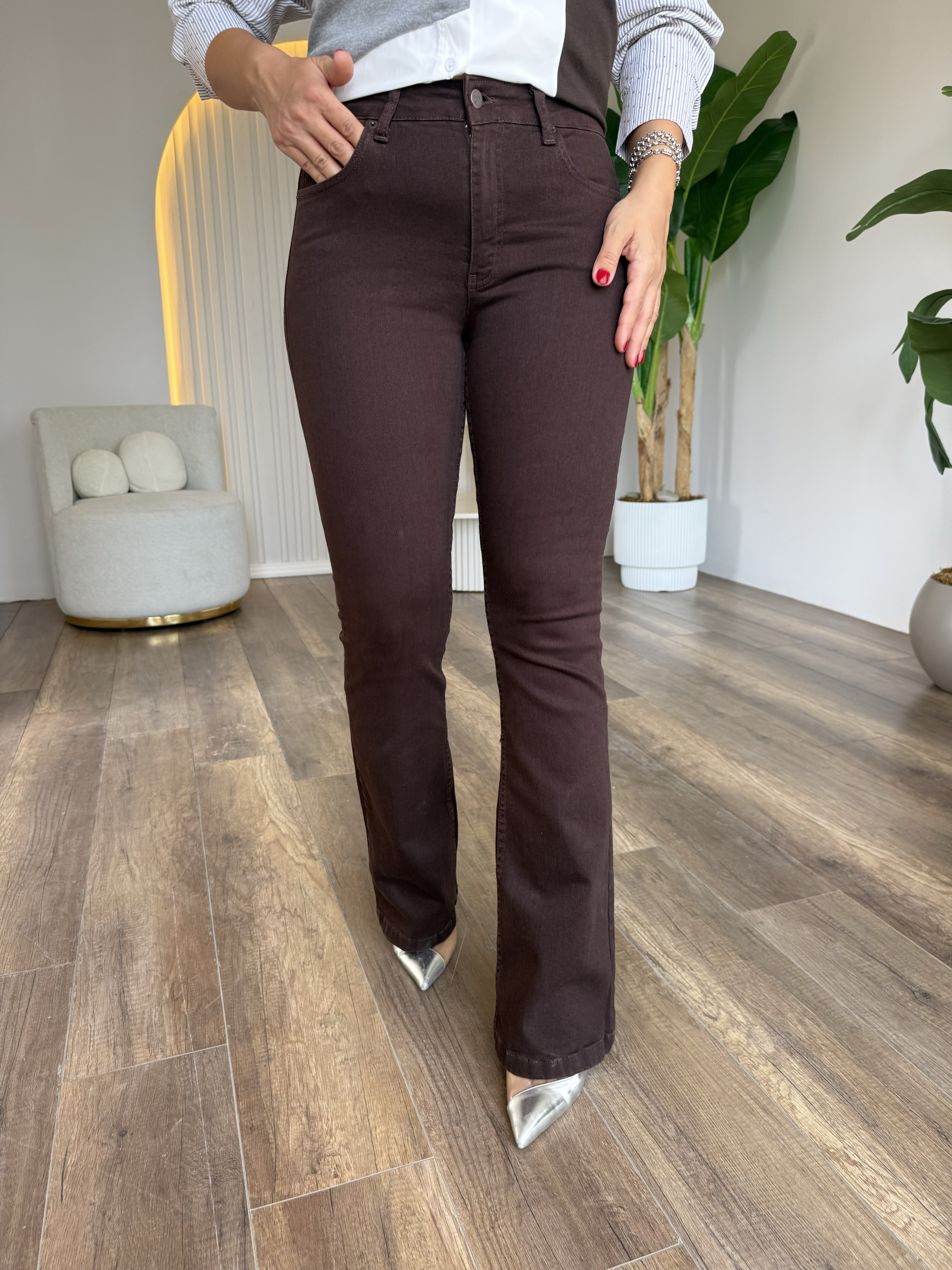 12226 İspanyol Skinny Kot Pantolon