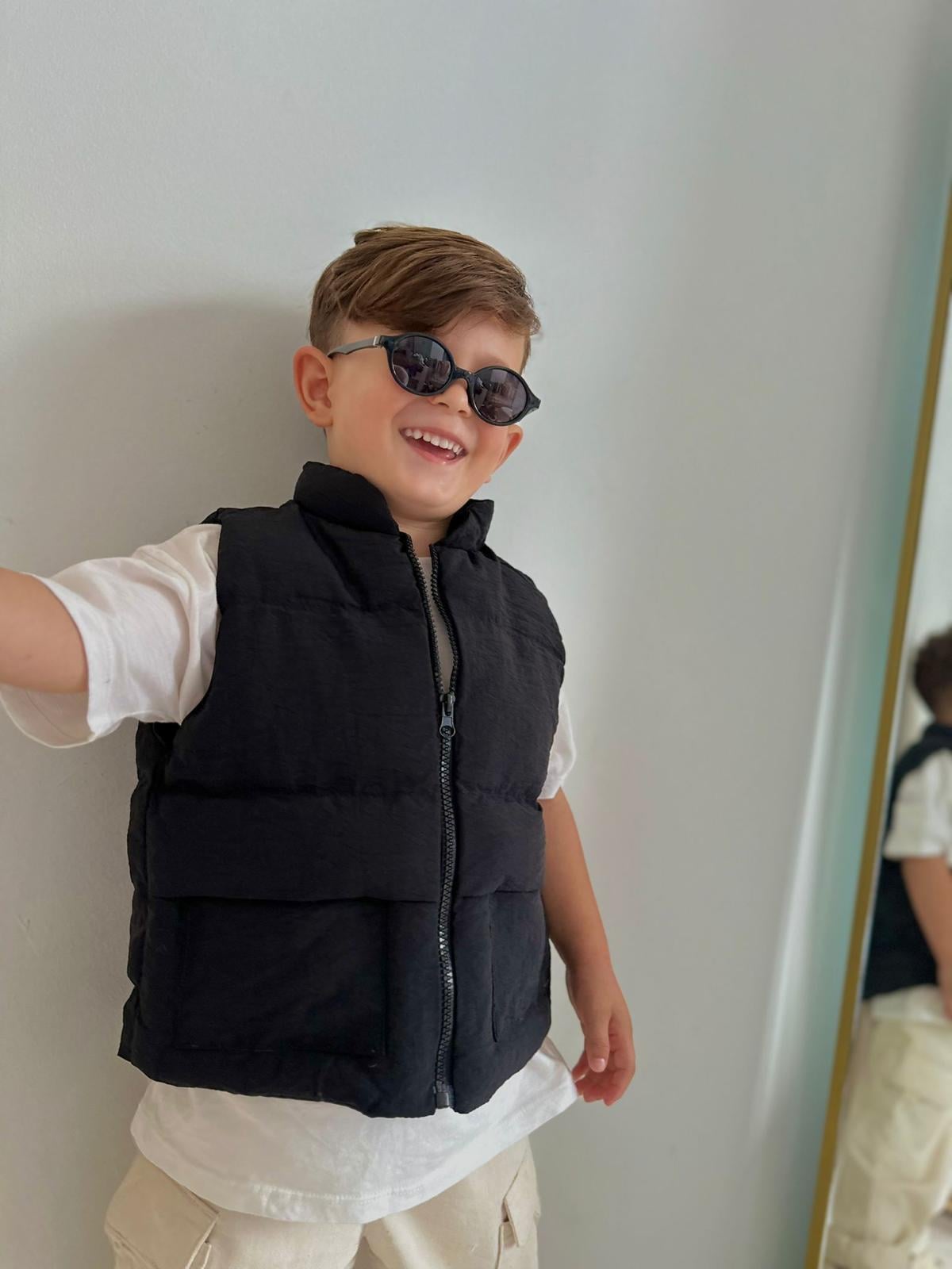 8673 Kids Kapaklı Cepli Yelek 2-3/7-8 yaş