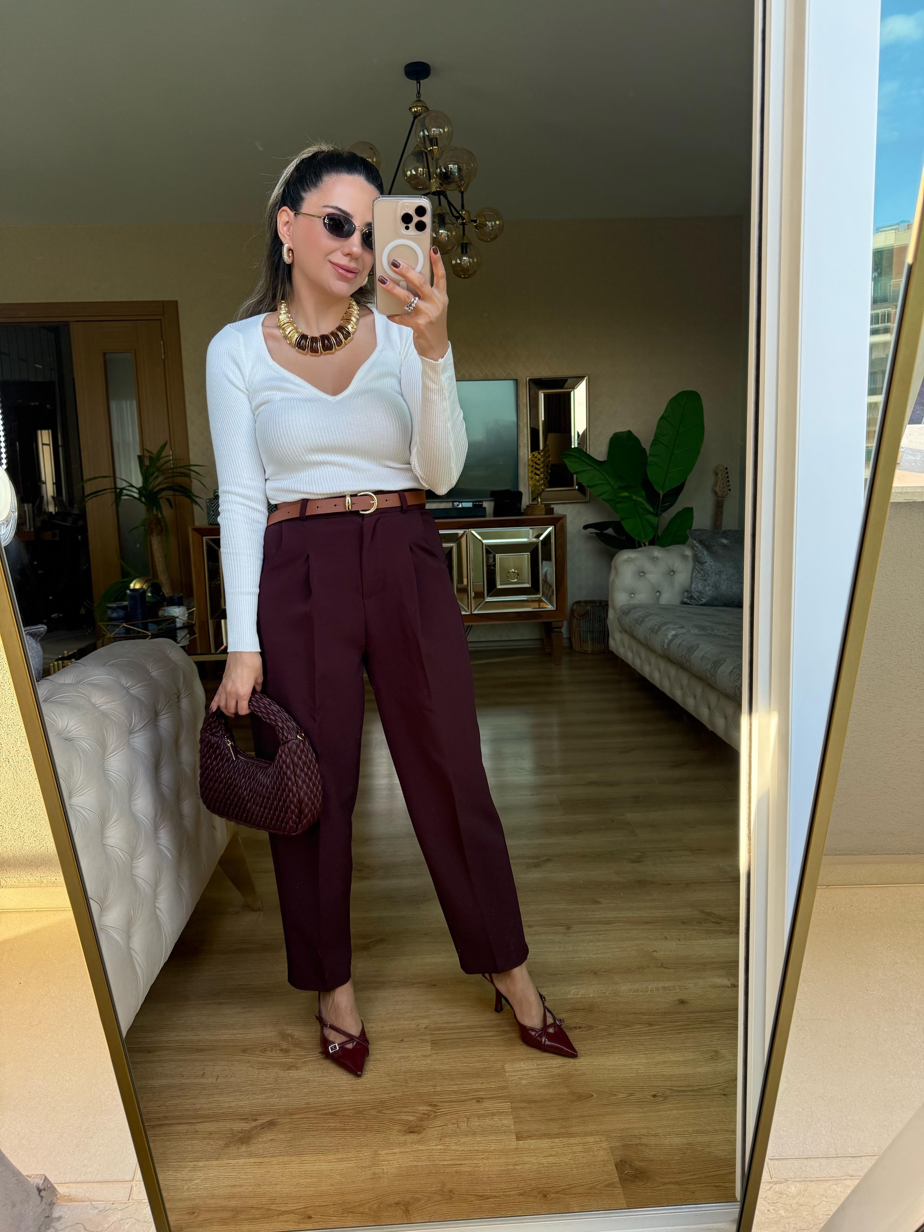 8772 Kemerli Pantolon