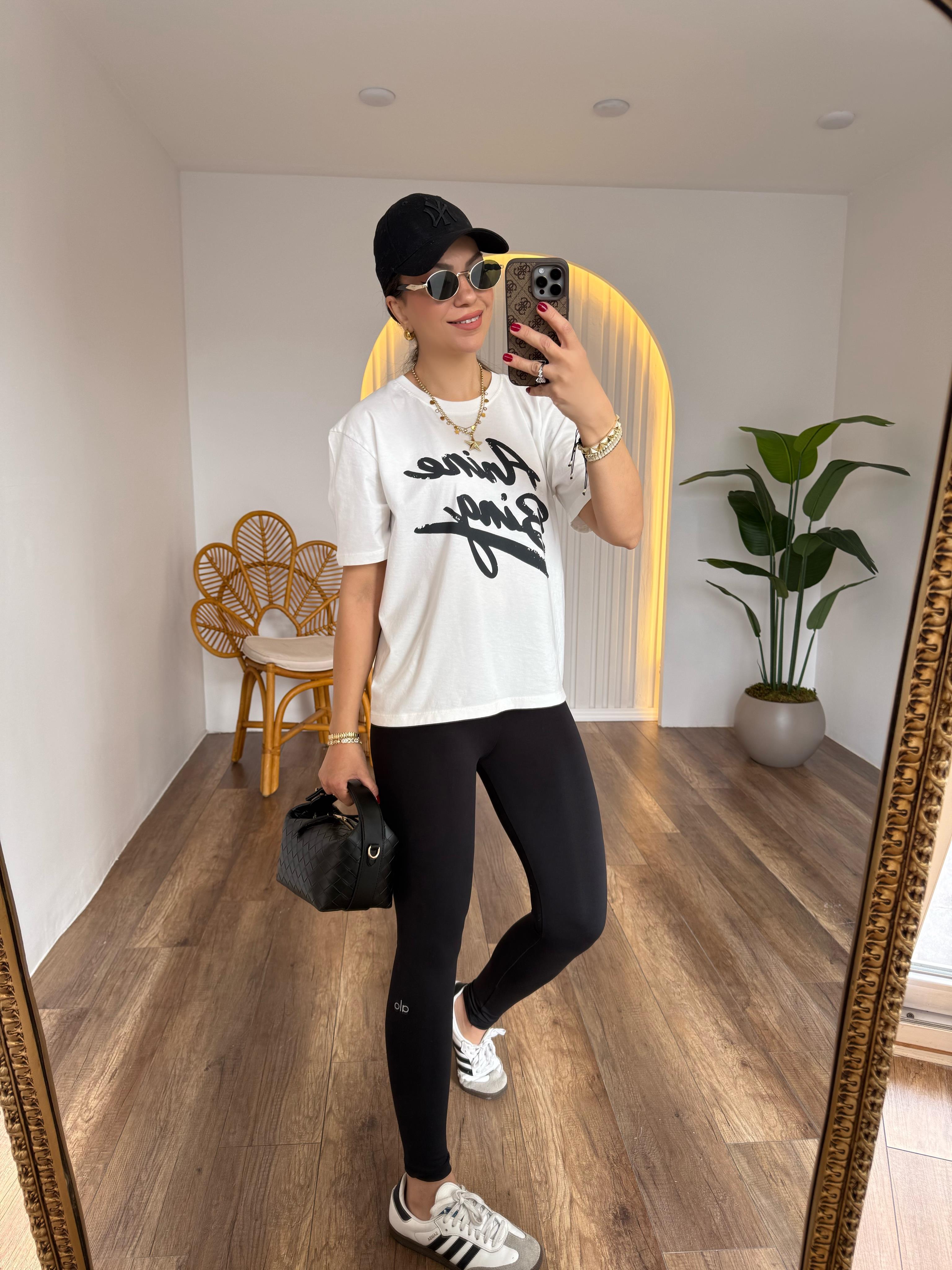 9321 Siyah Baskılı Tshirt