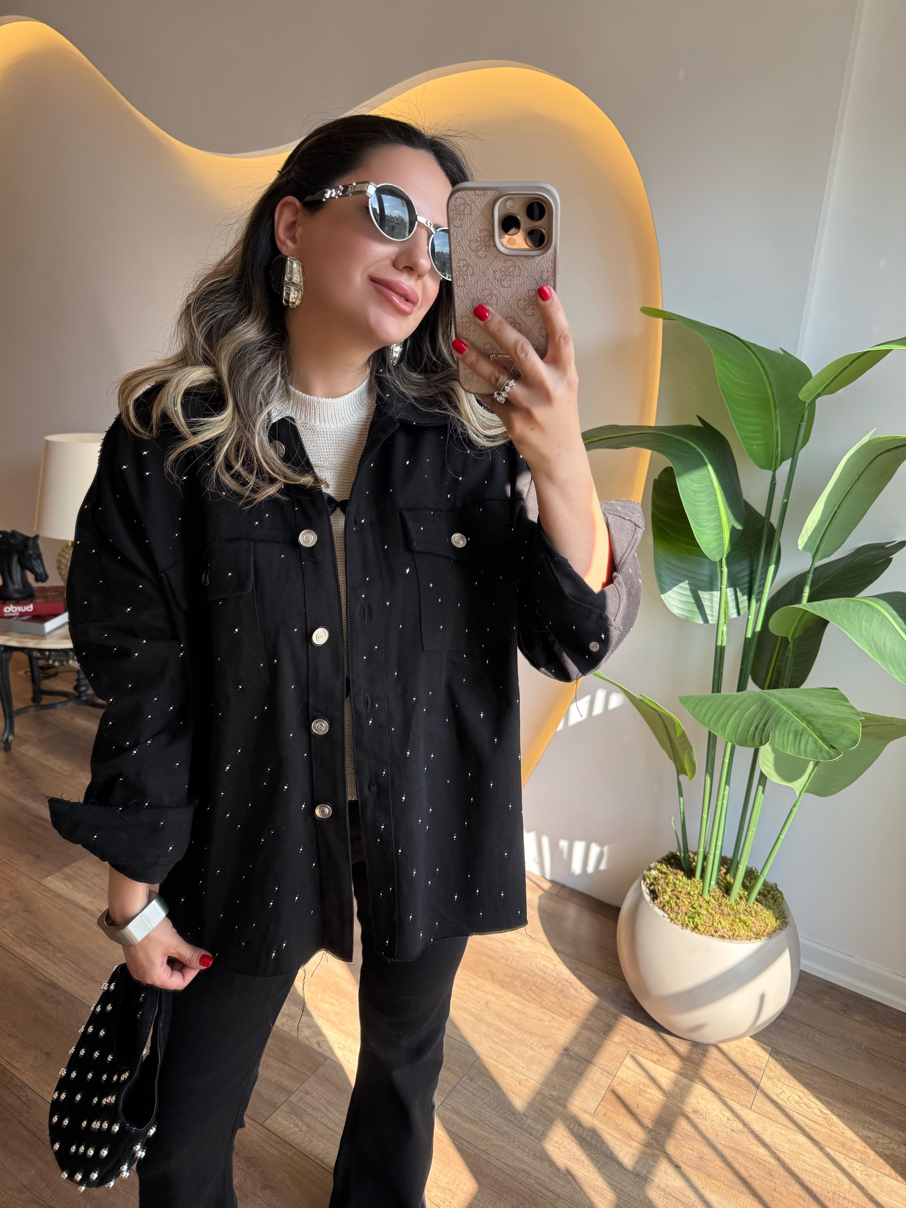 9405 Gabardin Taşlı Ceket