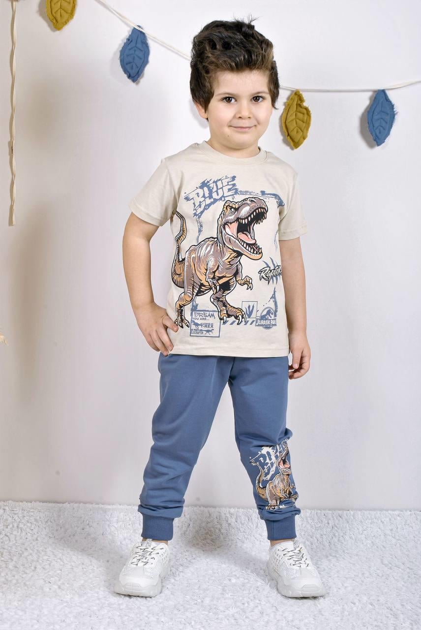 9560 Kids Dinazor Baskılı Takım 2-3/9-10 Yaş