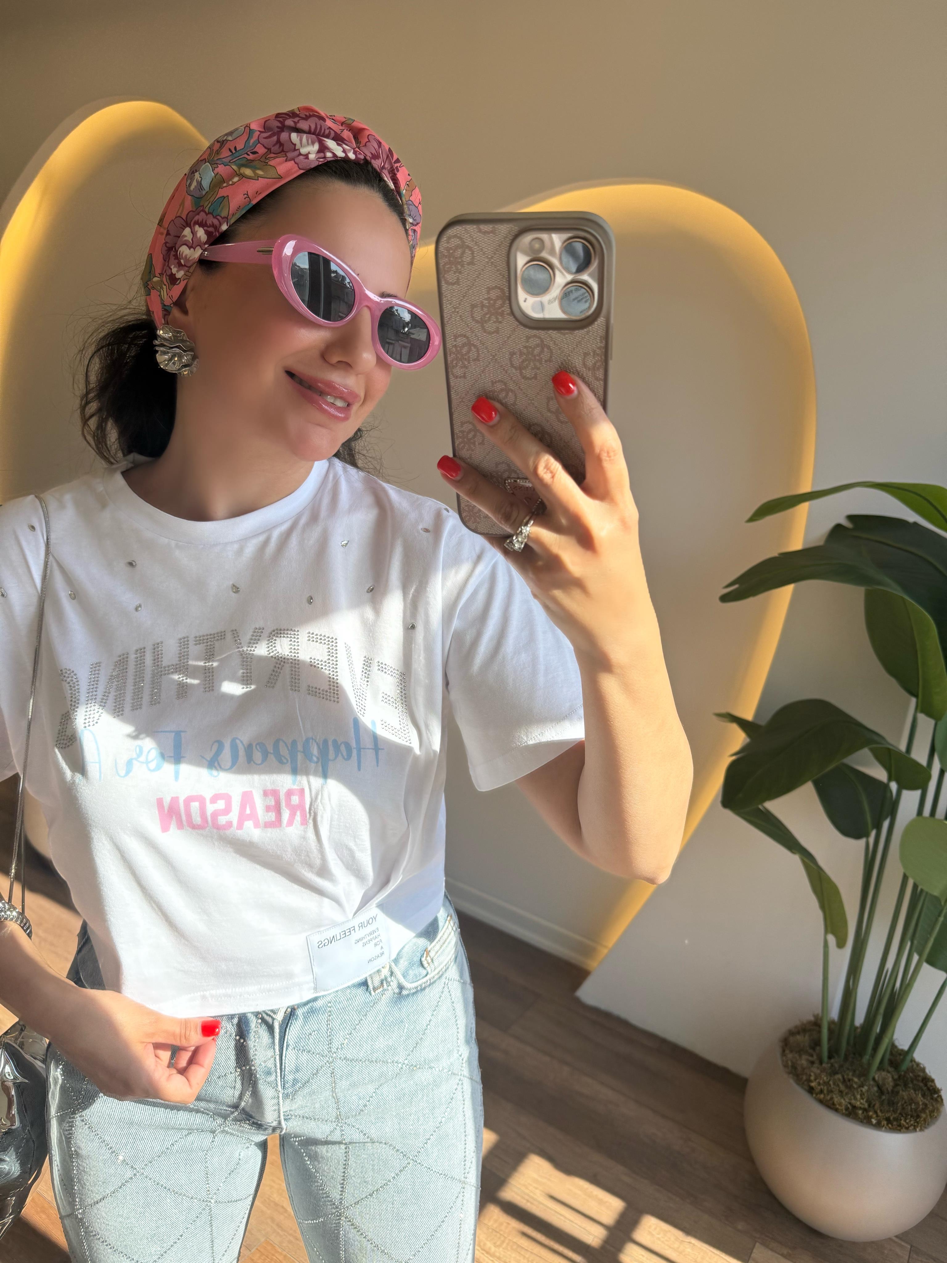 9817 Everything Taşlı Tshirt