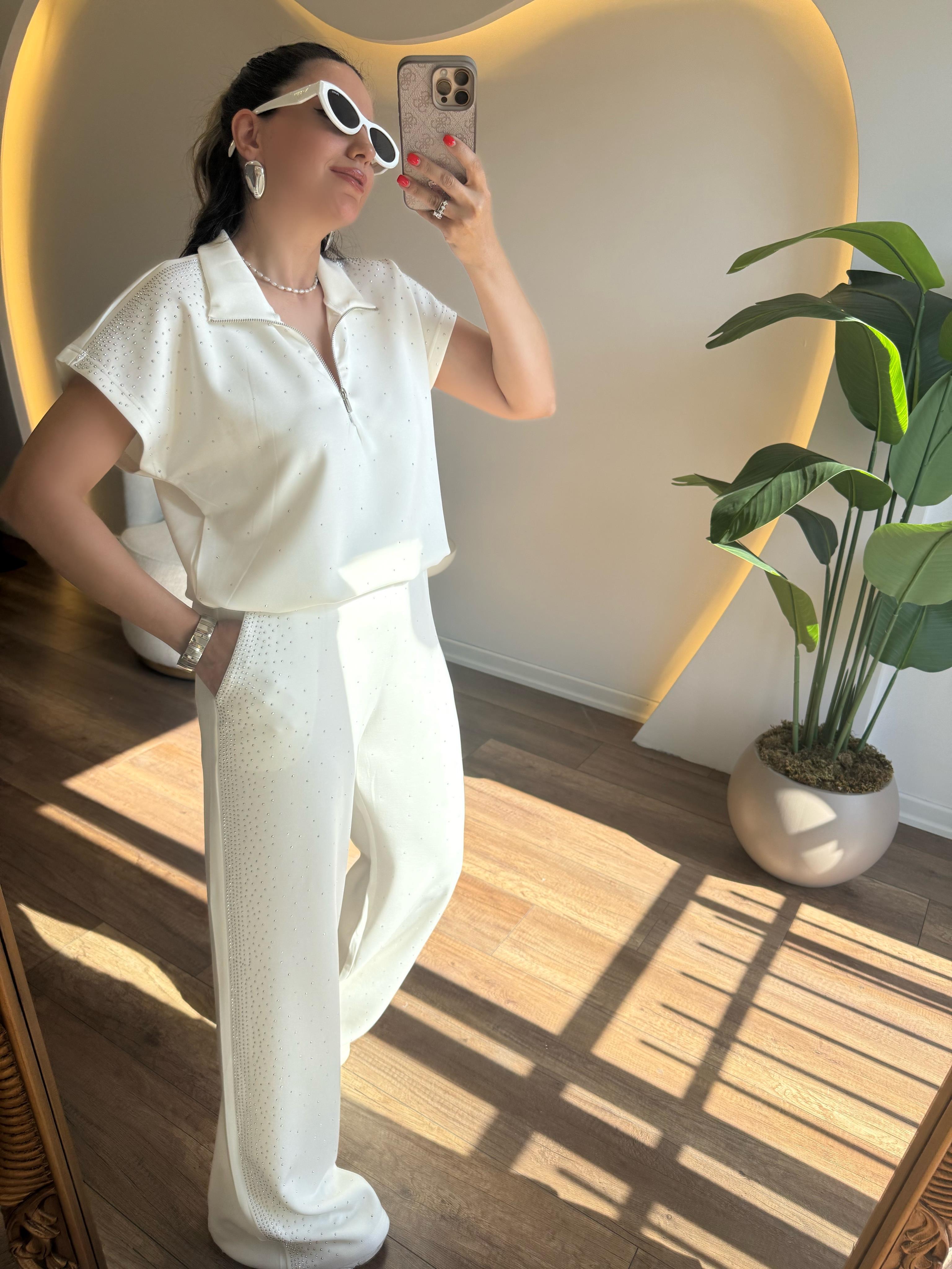 9869 Premium Taşlı Modal Takım