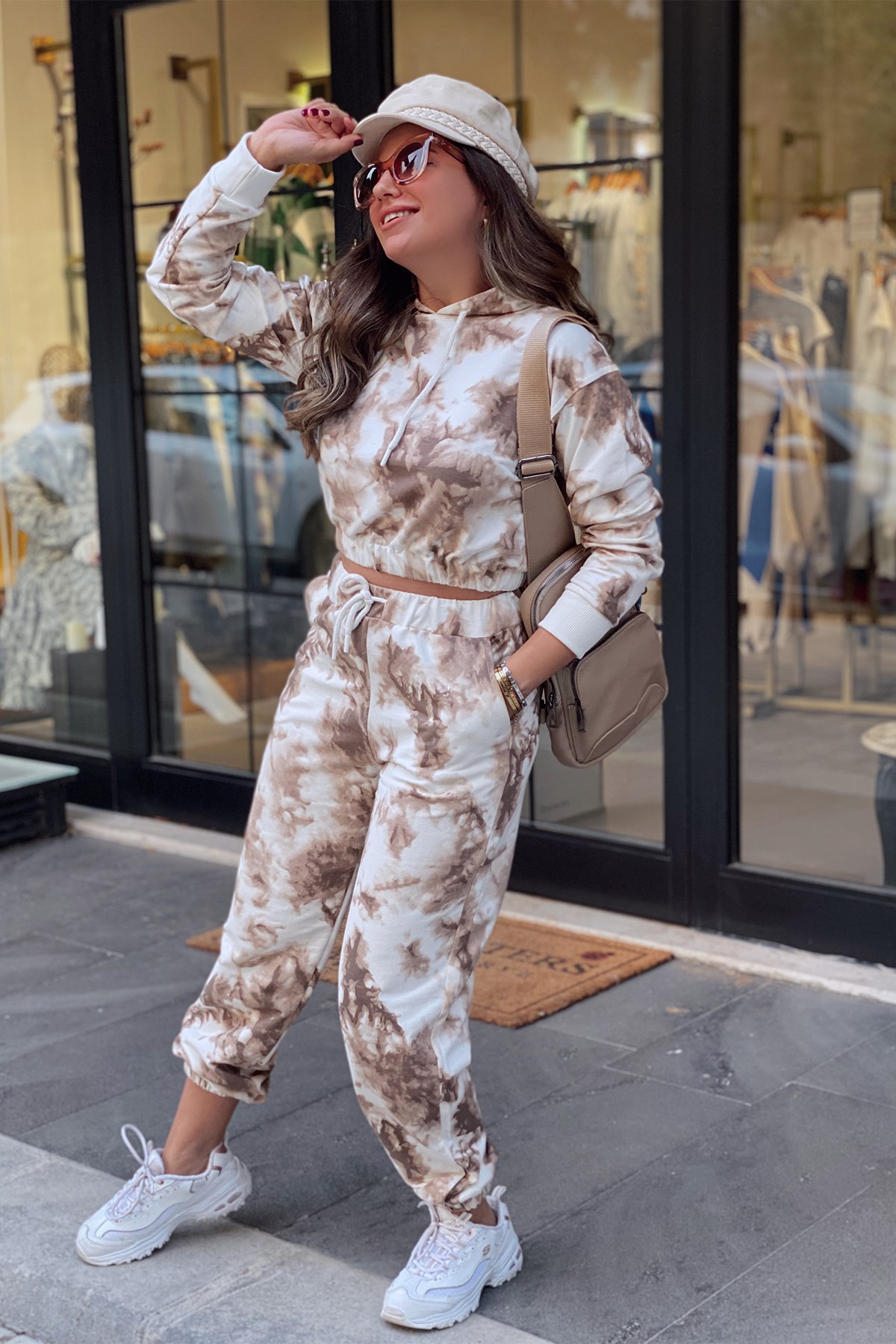 Batik Desen Kapşonlu Eşofman Takım