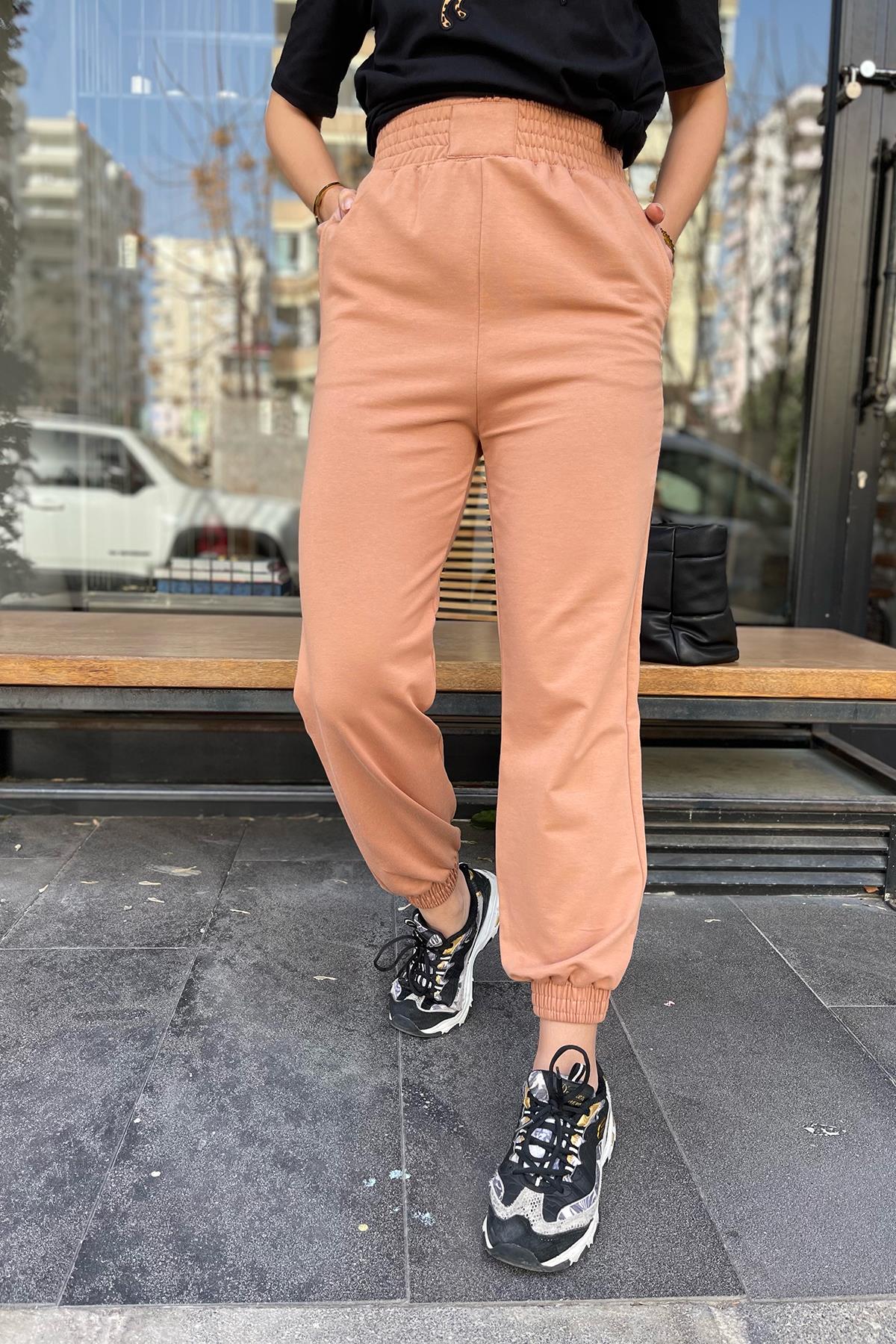 Camel Renk Jogger Eşofman Altı