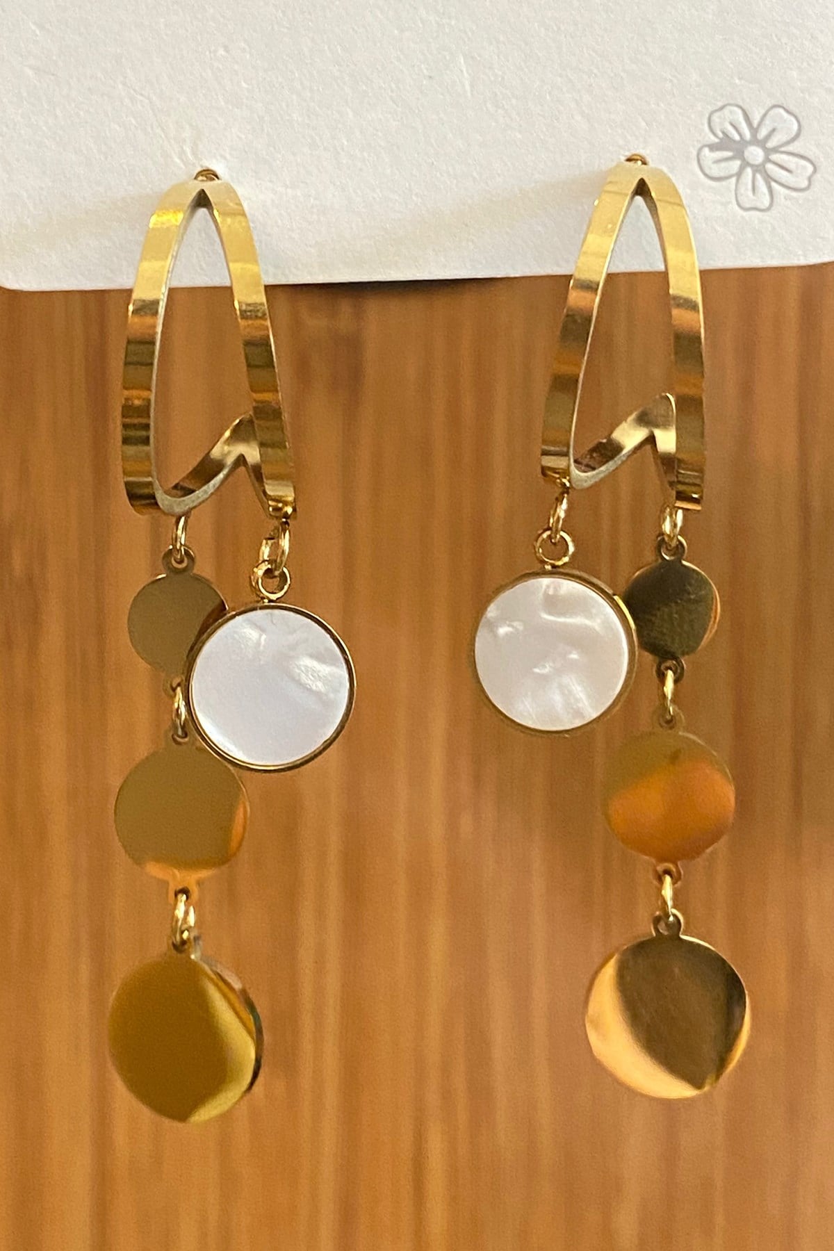 Çelik Gold Küpe 4