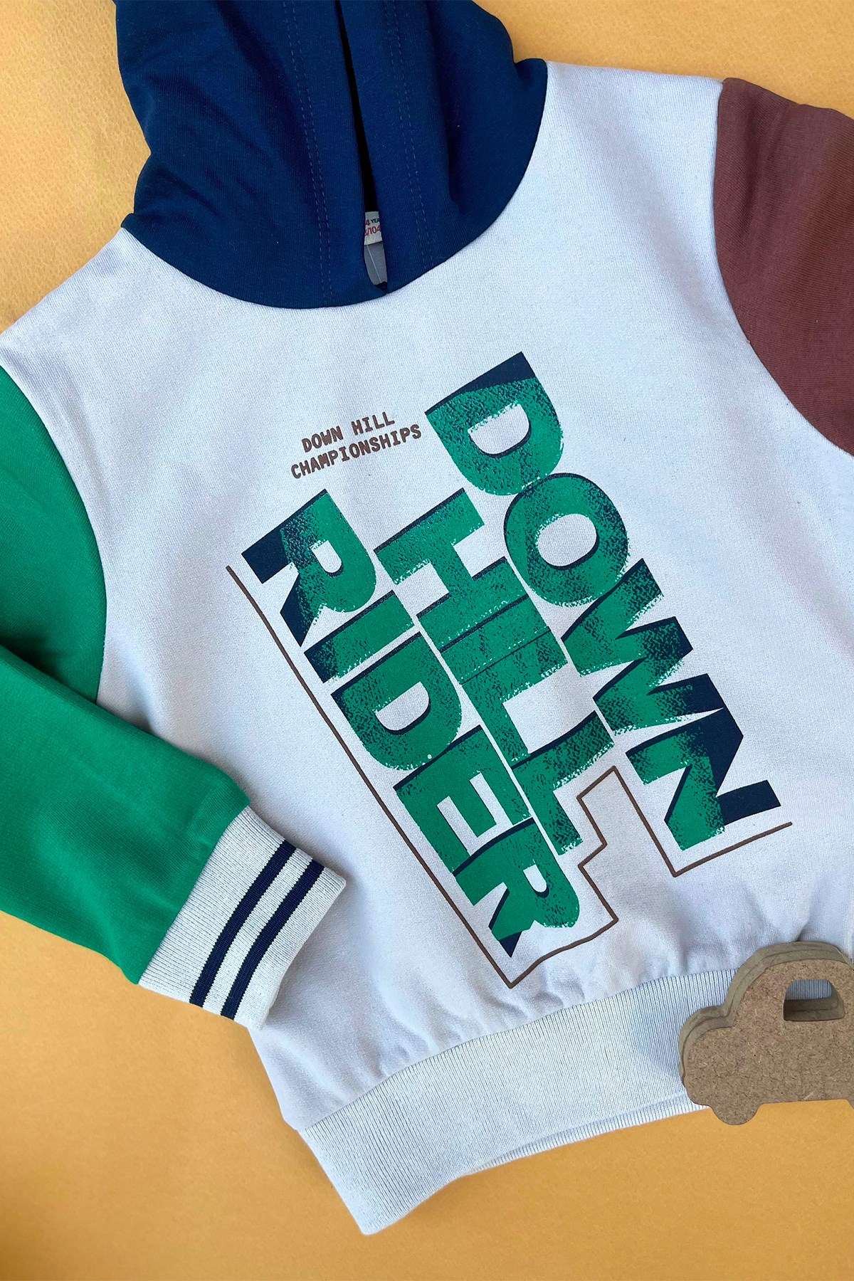 Kids Baskılı Kapşonlu Sweatshirt