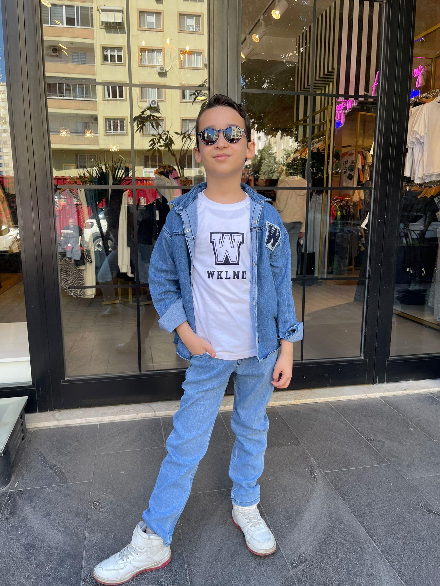 Kids Erkek Yıkamalı Açık Renk Jean 