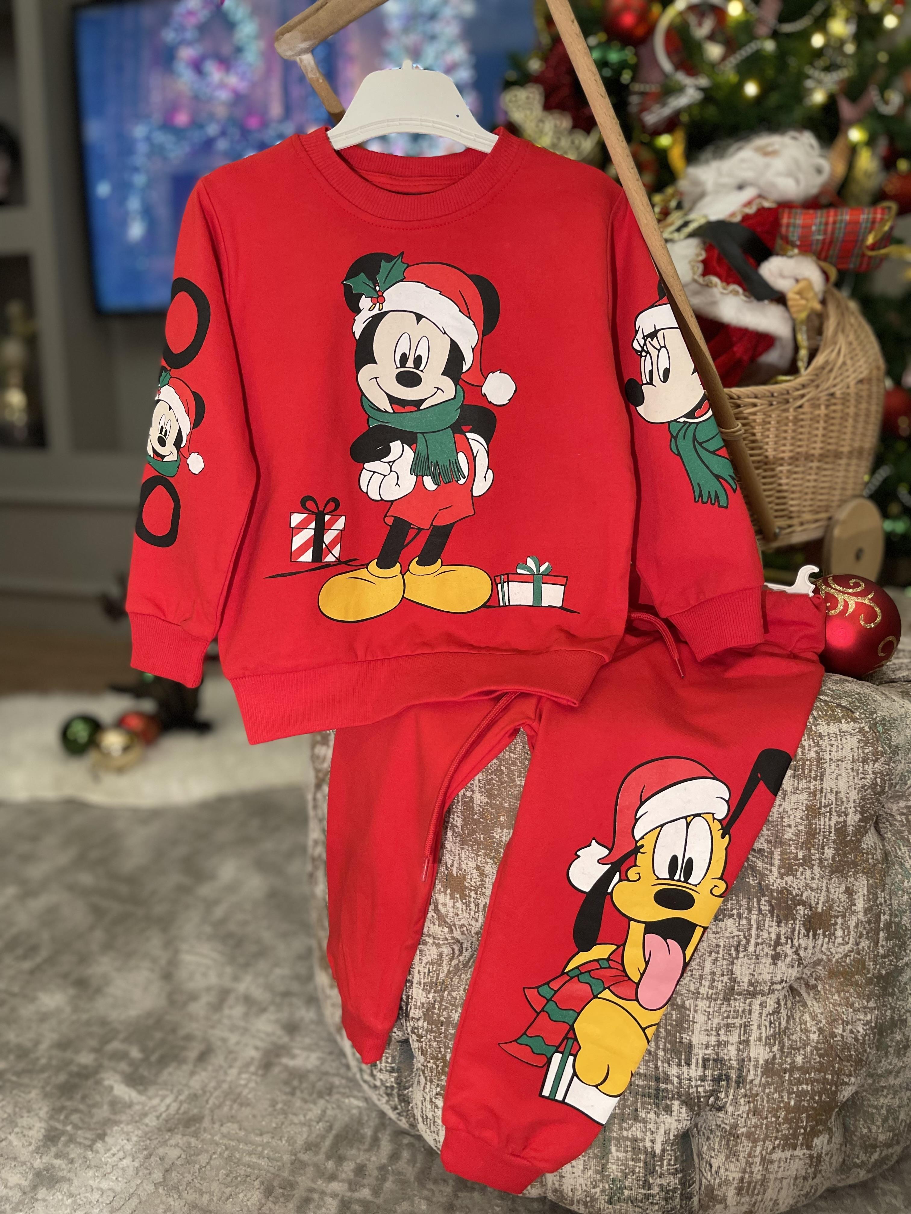 Kids Kırmızı Mickey Baskılı Takım