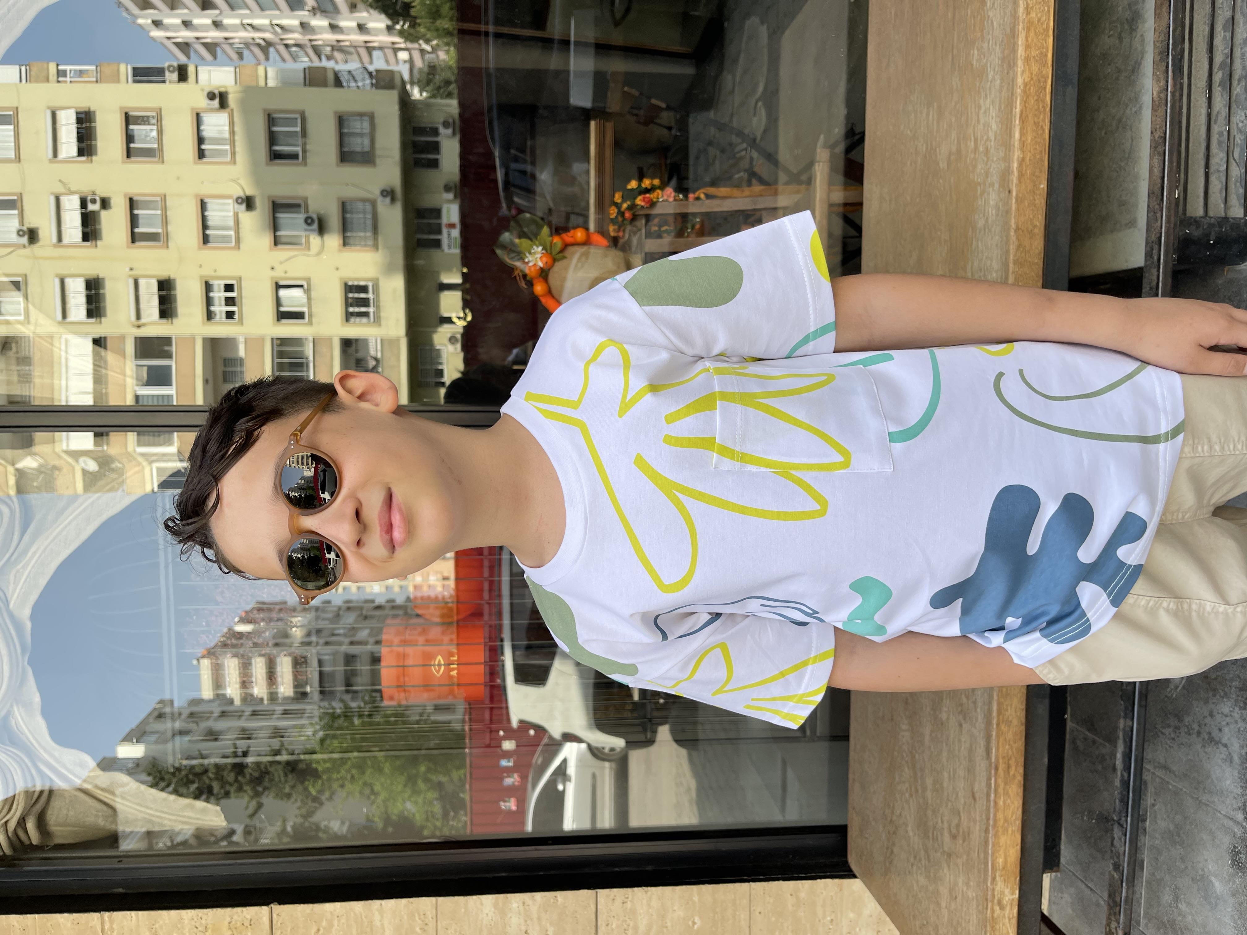Kids Renkli Desenli Tshirt