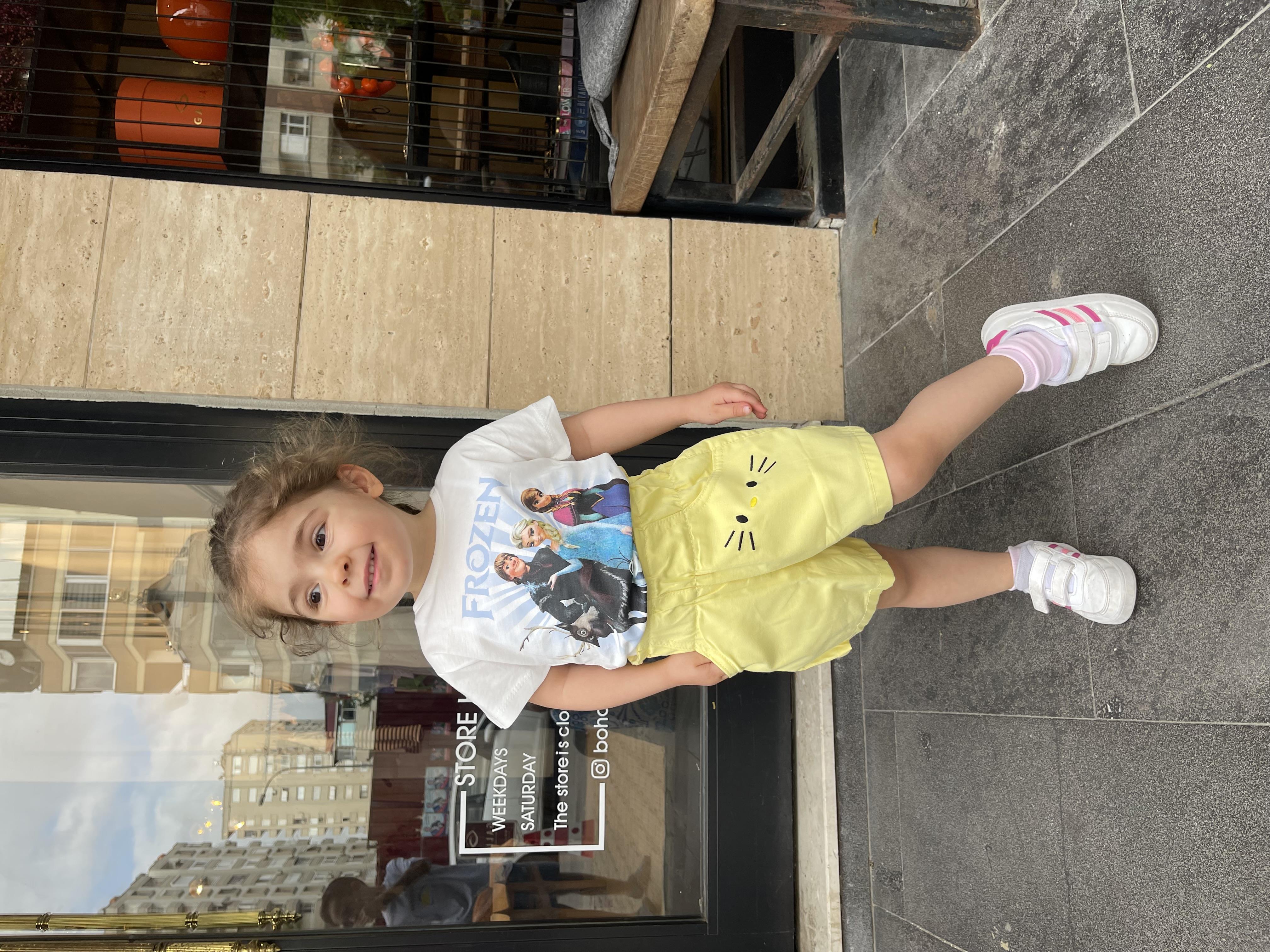Kids Sarı Kız Şort