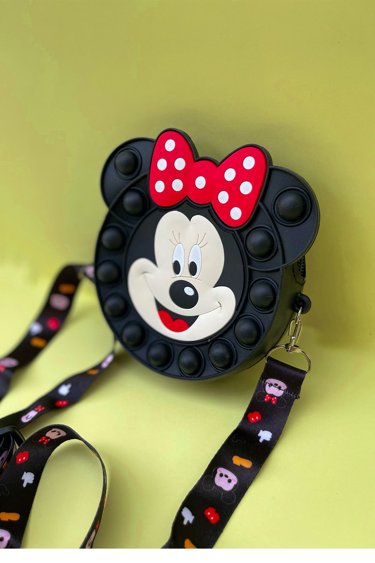 Kids Siyah Mickey Mouse Popit Çanta