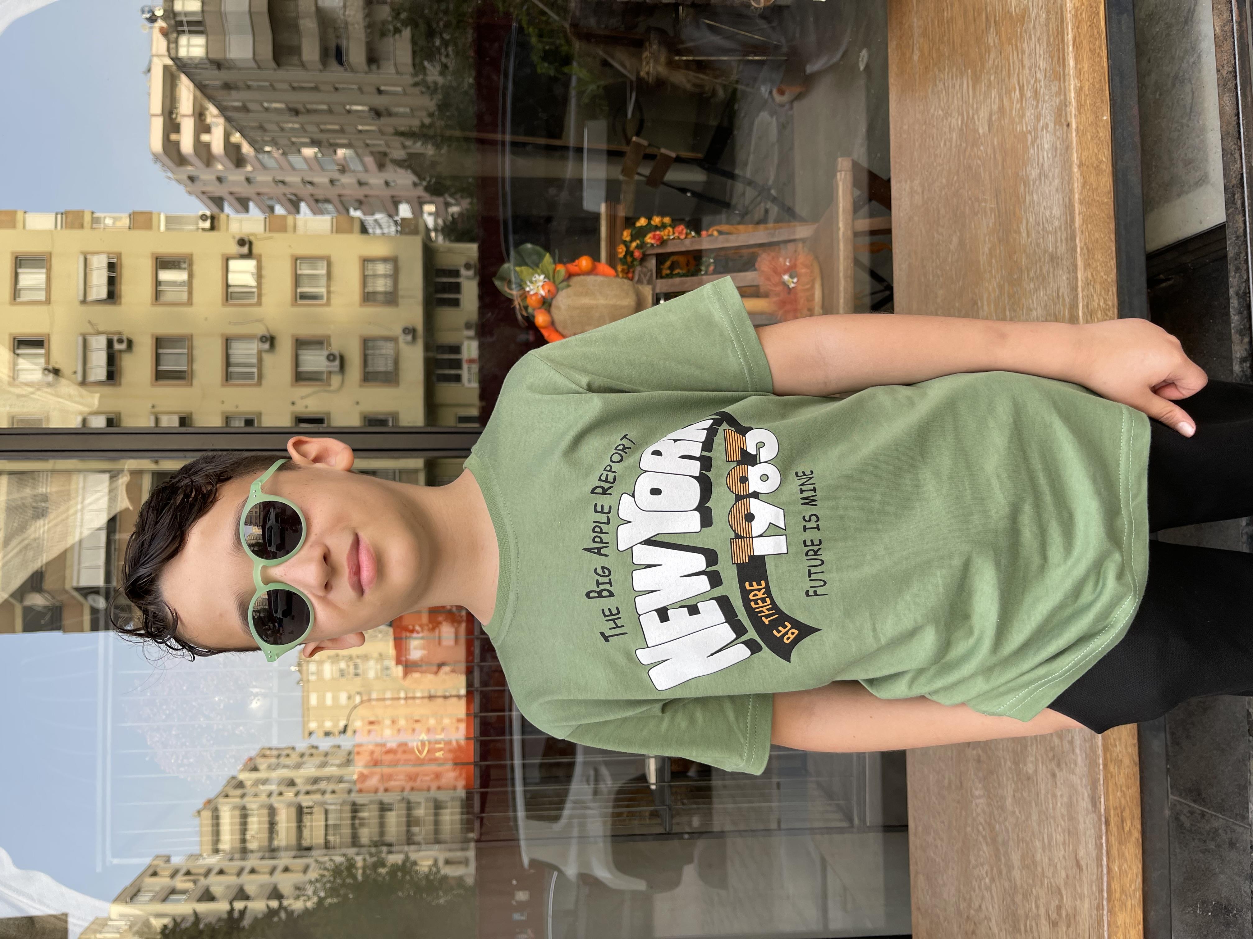 Kids Yeşil Baskılı Desenli Tshirt