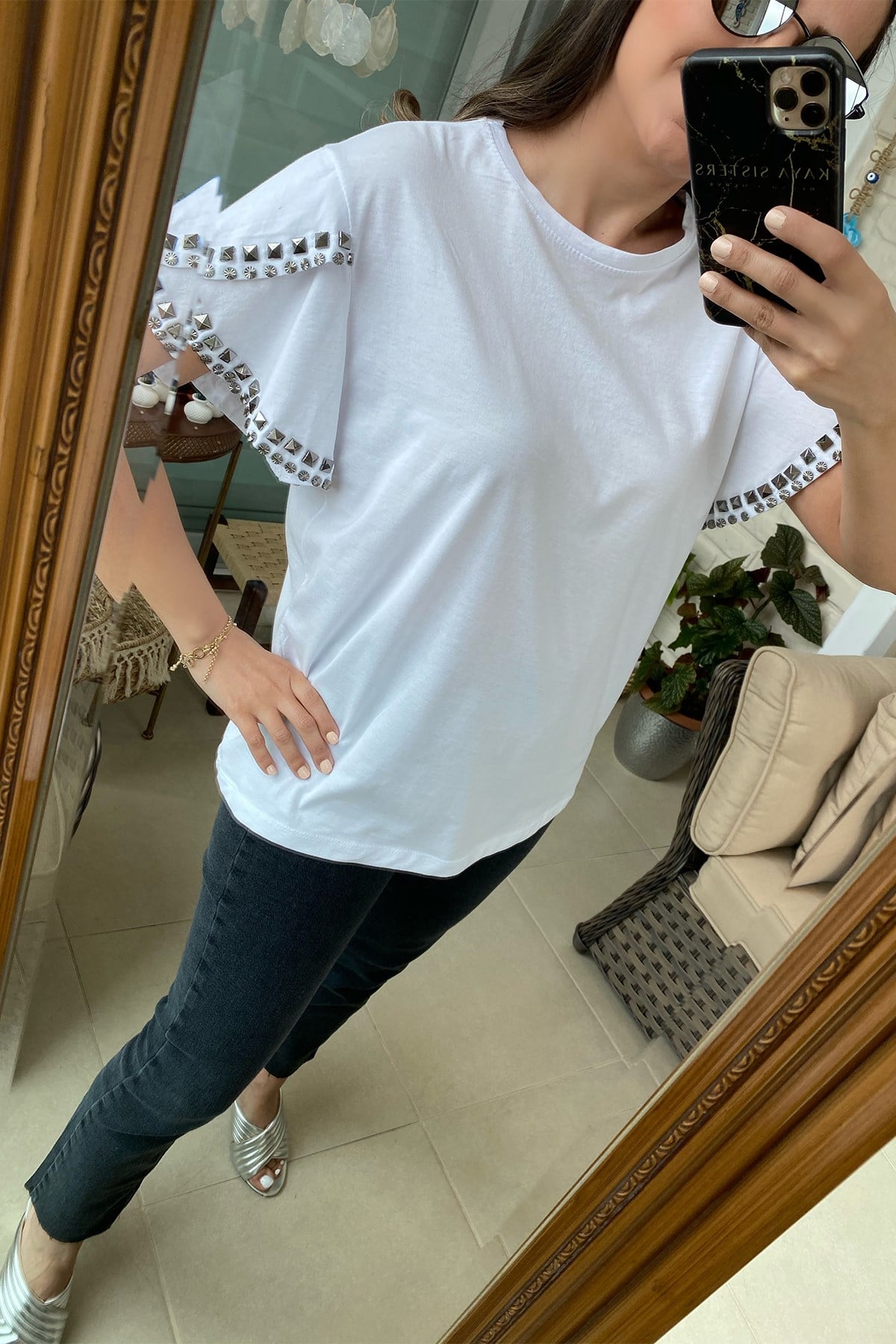 Kolları Zımbalı Tshirt