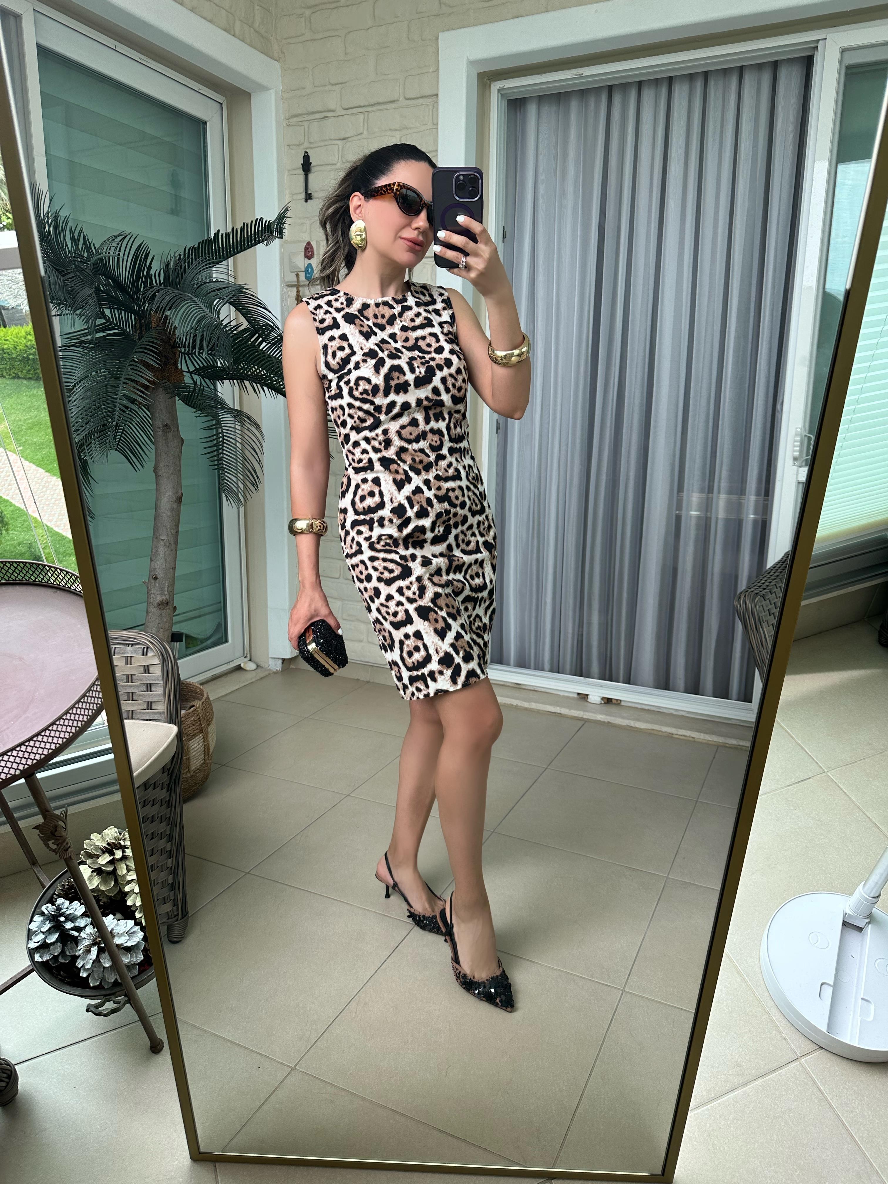 Kolsuz Leopar Elbise