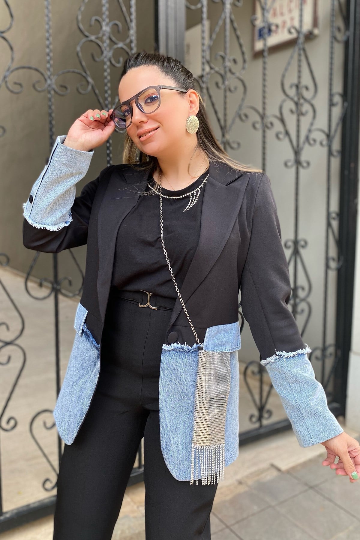 Kot Detaylı  Blazer Ceket