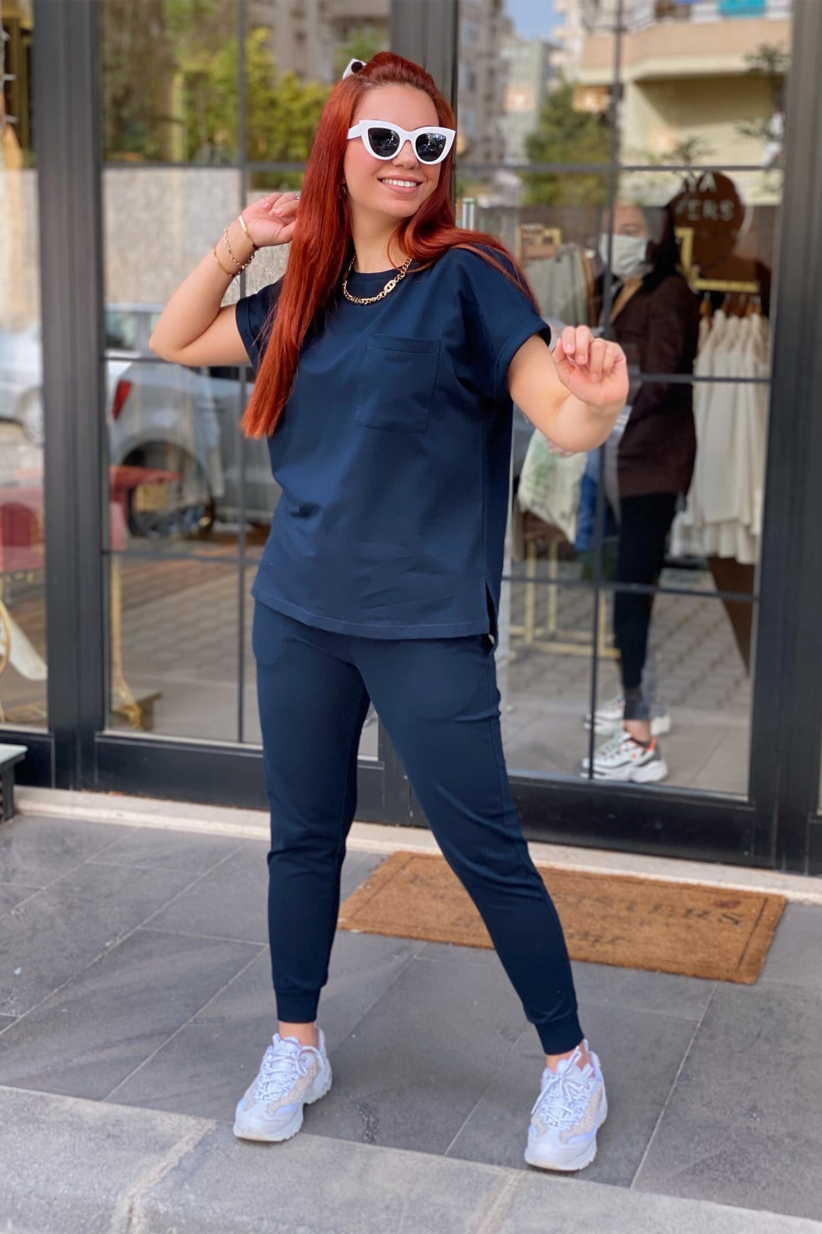 Lacivert Yarım Kol Takım