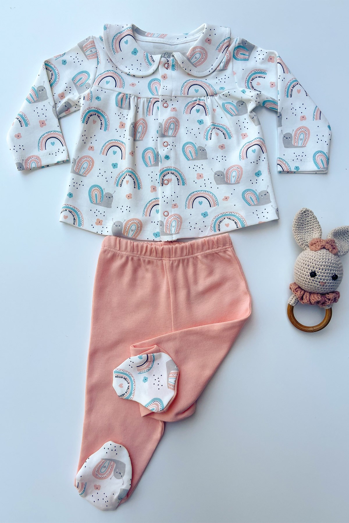 Patikli Salyangoz Pijama Takımı
