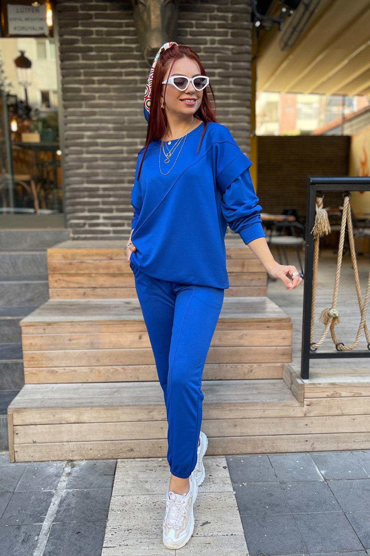 Saks Mavi Eşofman Takım