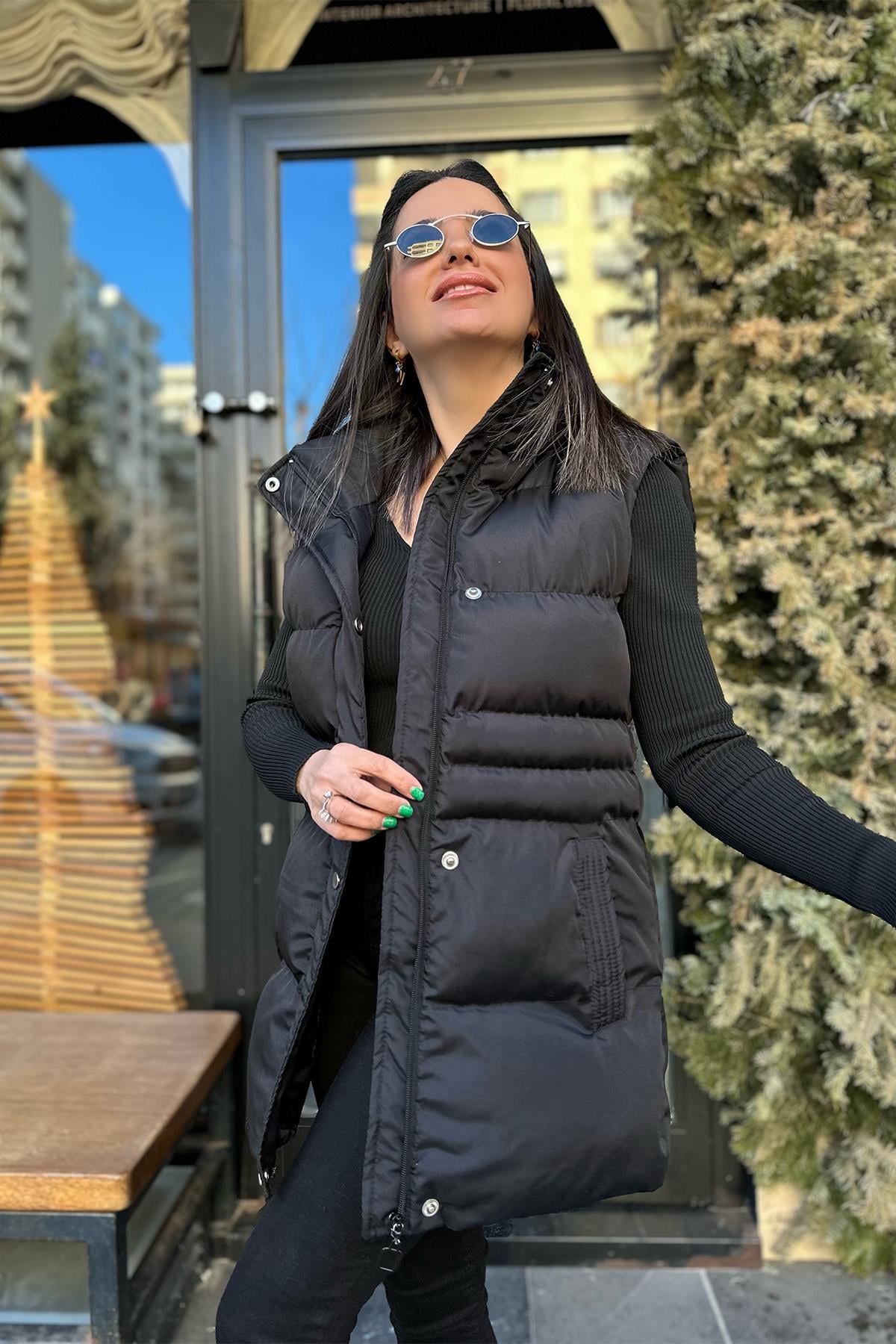 Siyah Şişme Yelek
